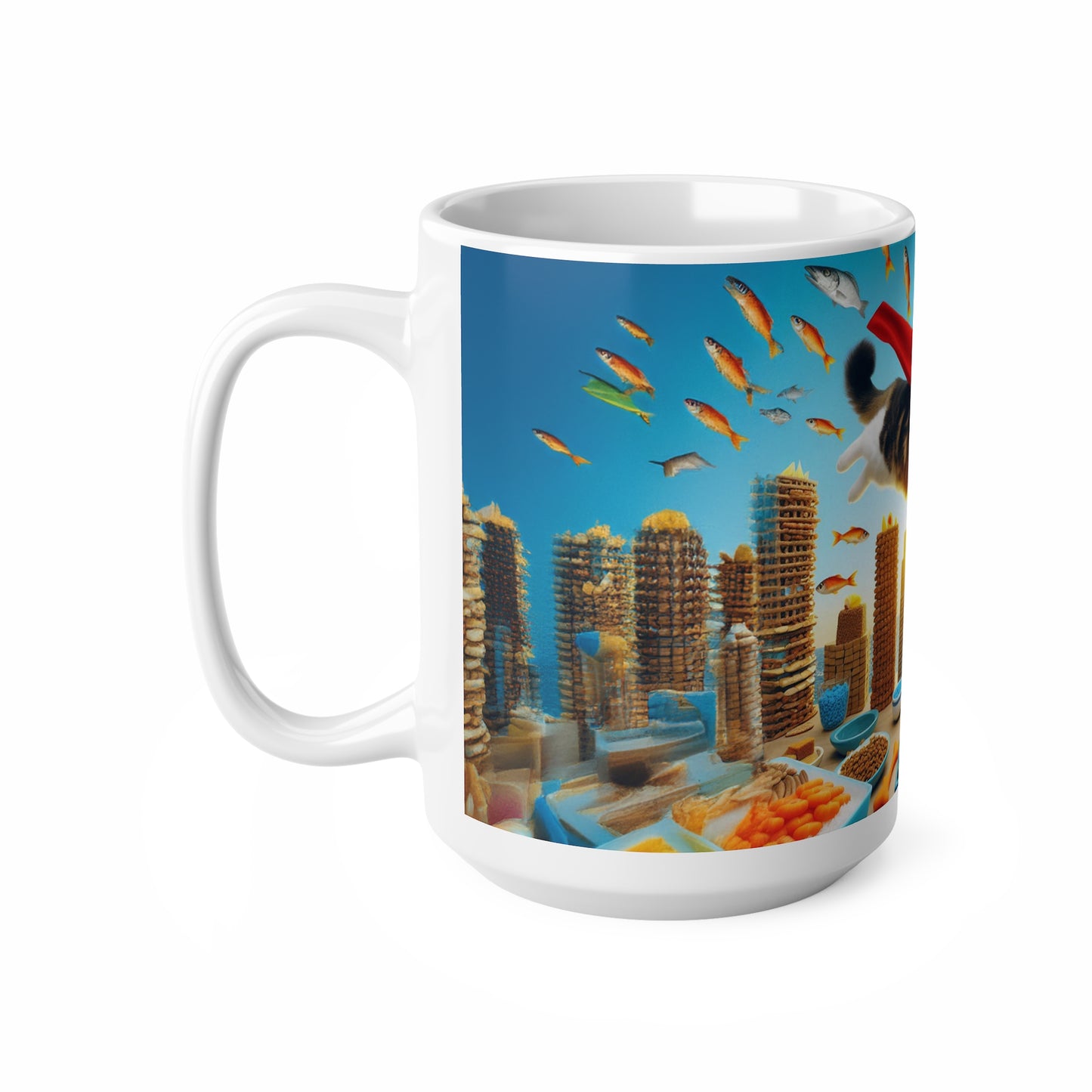 Super Man, Super Cat, Funny Cat Coffee Mug, Funny Pets Coffee Cup, 11oz, 15oz - Homevalley.co.uk