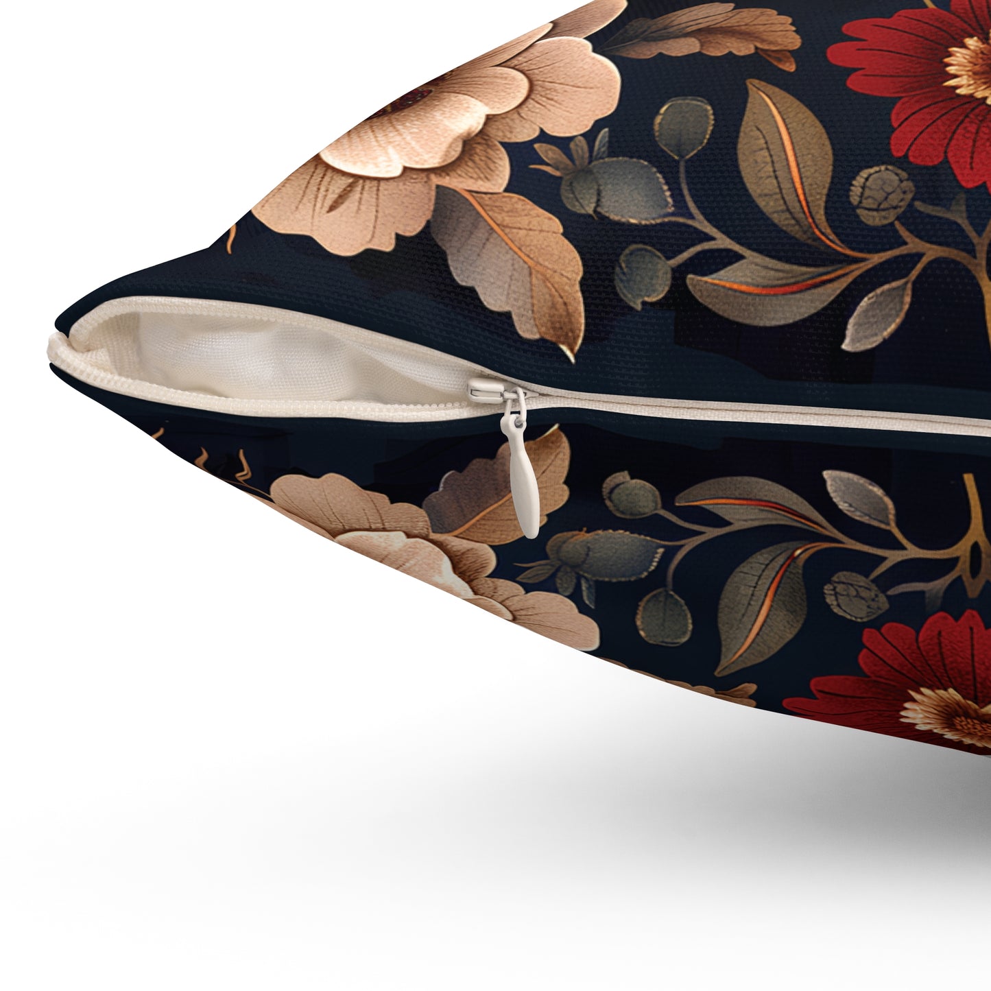 Butterfly Design Square Pillow, Butterflies and Flowers, insert included - Homevalley.co.uk