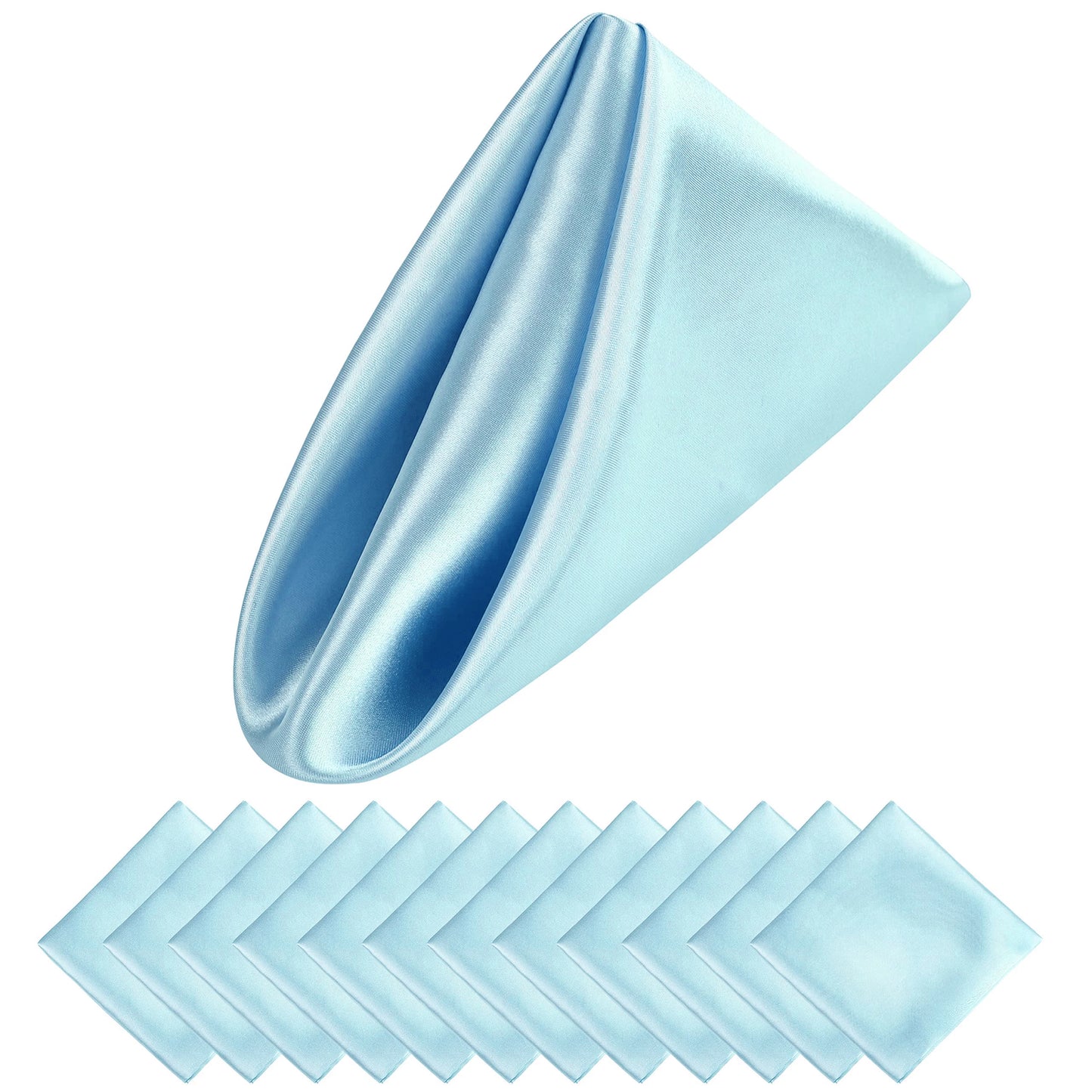 12PCS Christmas Wedding Satin Napkins Soft Table Decoration, 30x30cm - Homevalley.co.uk