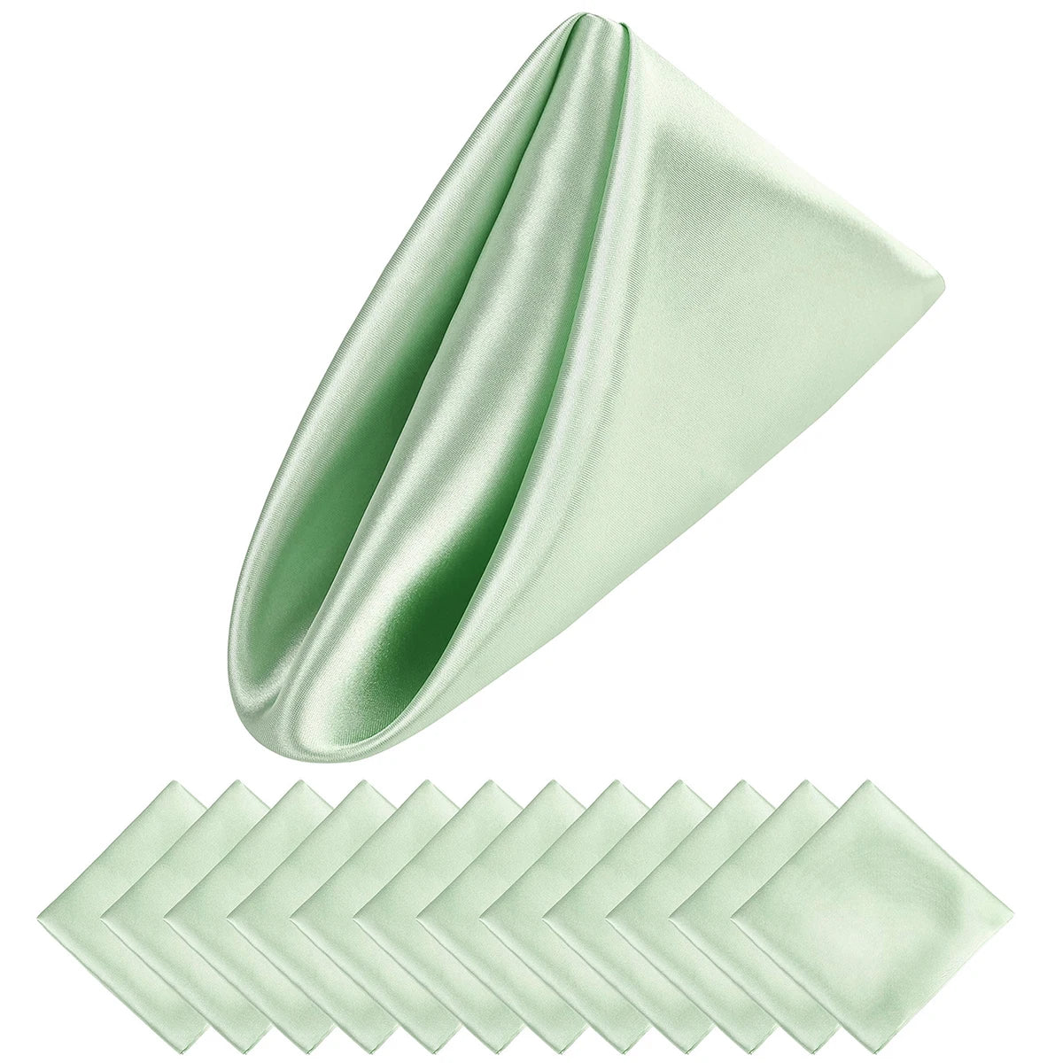 12PCS Christmas Wedding Satin Napkins Soft Table Decoration, 30x30cm - Homevalley.co.uk