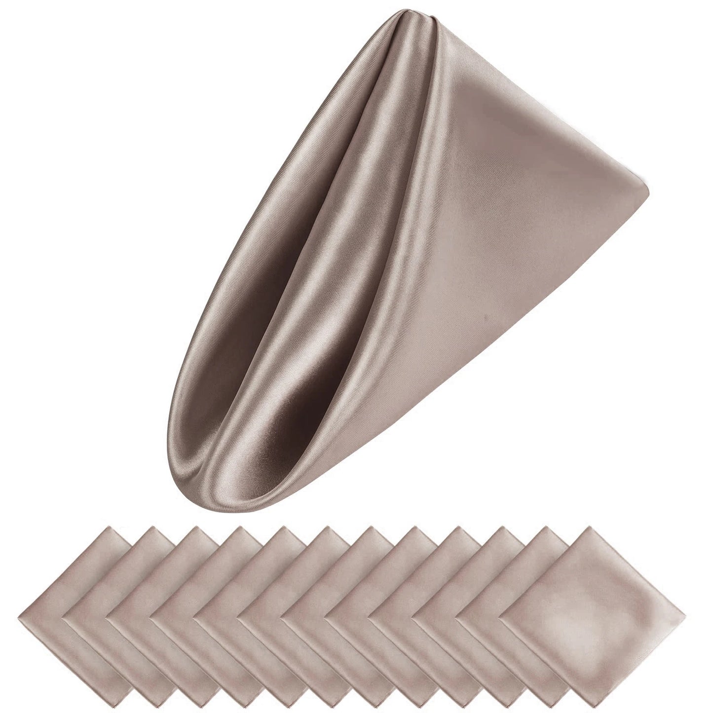 12PCS Christmas Wedding Satin Napkins Soft Table Decoration, 30x30cm - Homevalley.co.uk