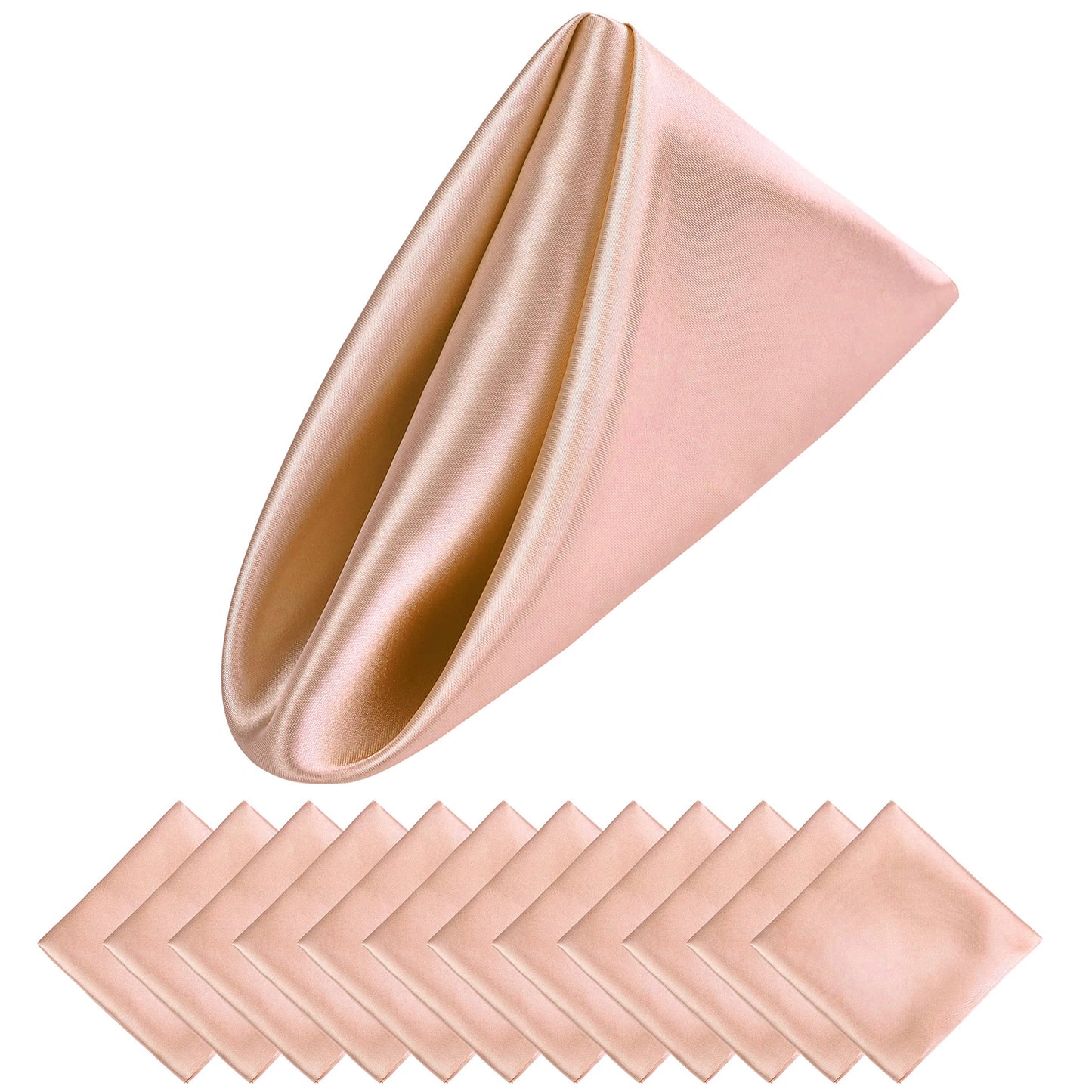 12PCS Christmas Wedding Satin Napkins Soft Table Decoration, 30x30cm - Homevalley.co.uk