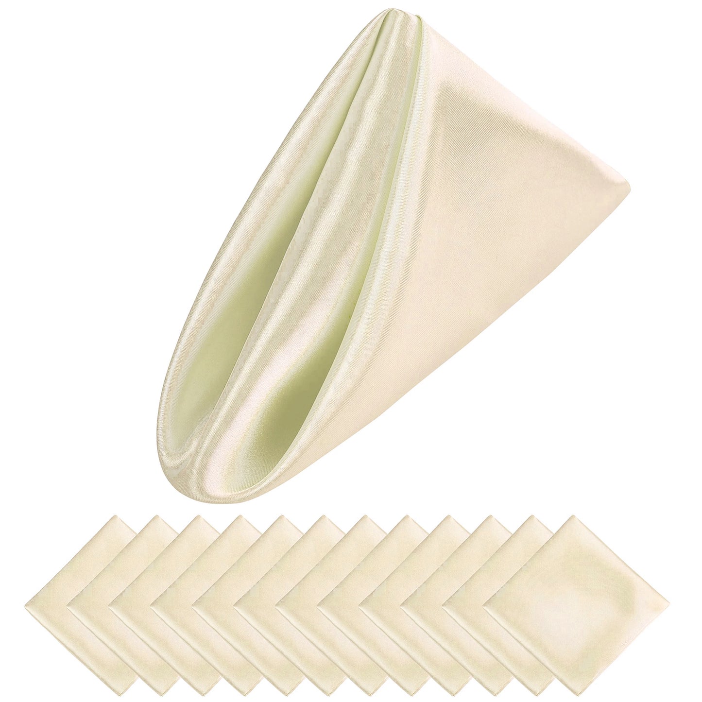 12PCS Christmas Wedding Satin Napkins Soft Table Decoration, 30x30cm - Homevalley.co.uk