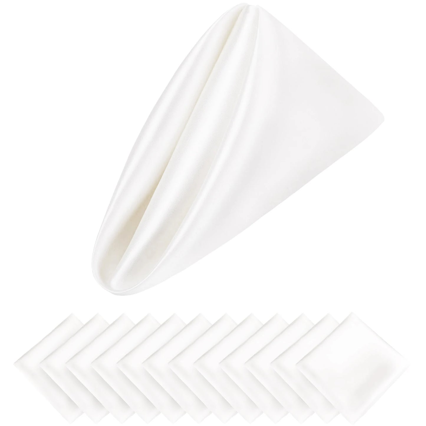12PCS Christmas Wedding Satin Napkins Soft Table Decoration, 30x30cm - Homevalley.co.uk