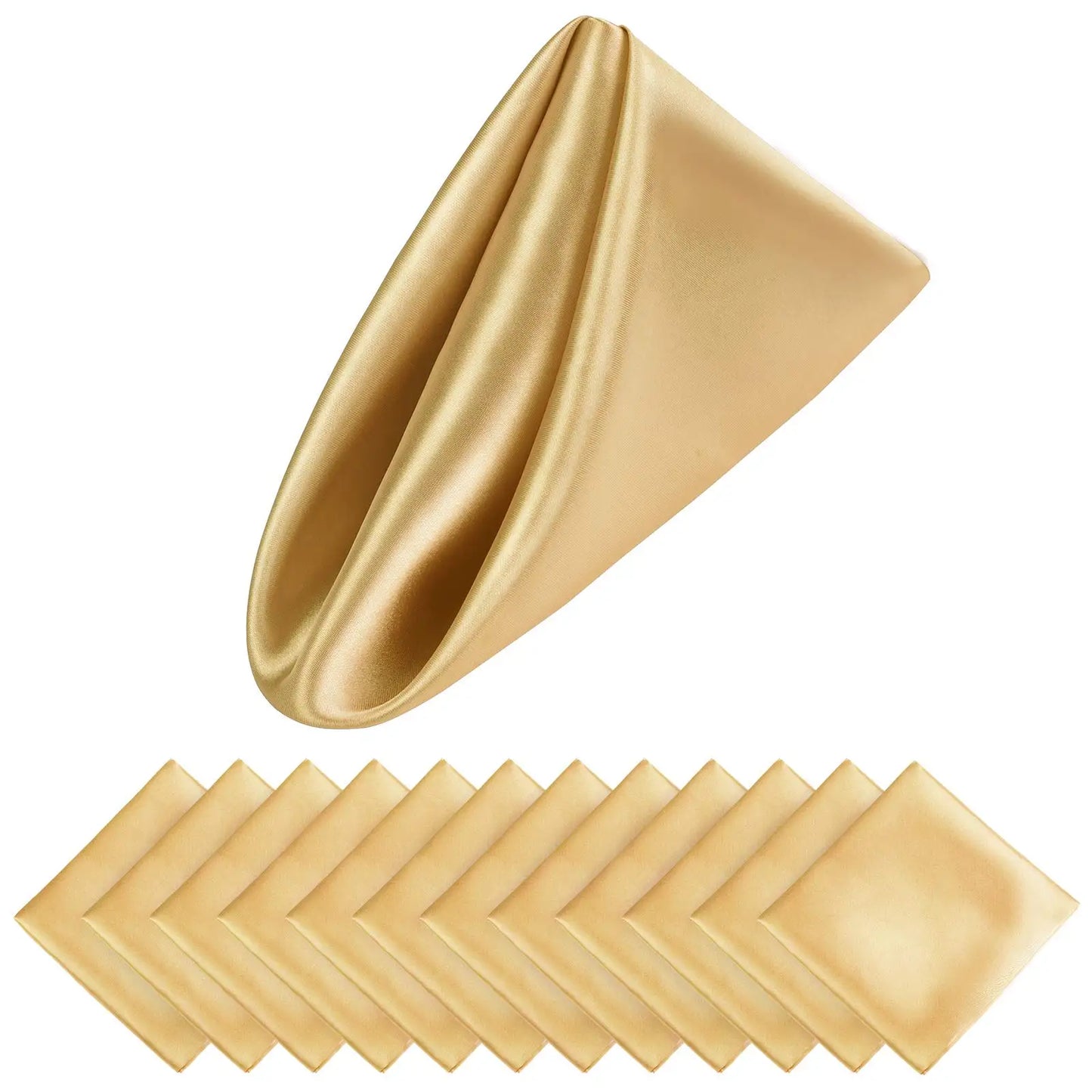 12PCS Christmas Wedding Satin Napkins Soft Table Decoration, 30x30cm - Homevalley.co.uk
