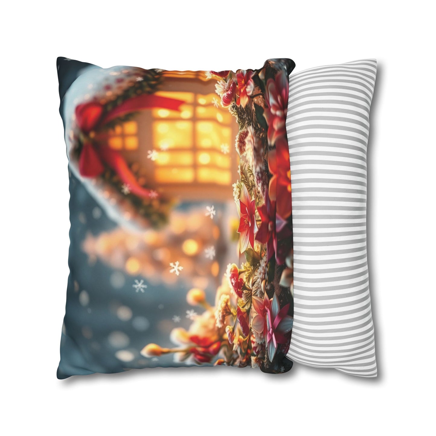Christmas Square Pillowcase, Holiday Cushion Cover, Festive Throw Pillow, Xmas Decor, Home Decor Gift - Homevalley.co.uk