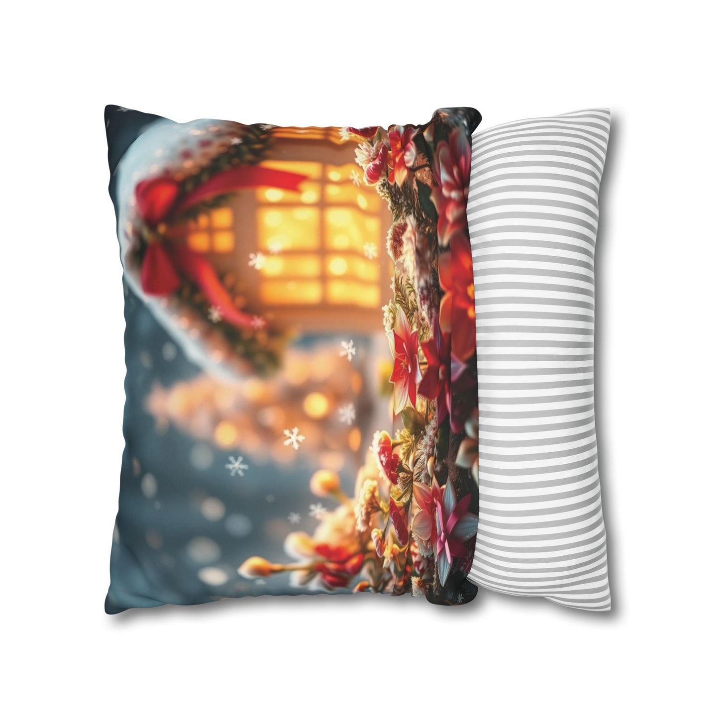 Christmas Square Pillowcase, Holiday Cushion Cover, Festive Throw Pillow, Xmas Decor, Home Decor Gift - Homevalley.co.uk