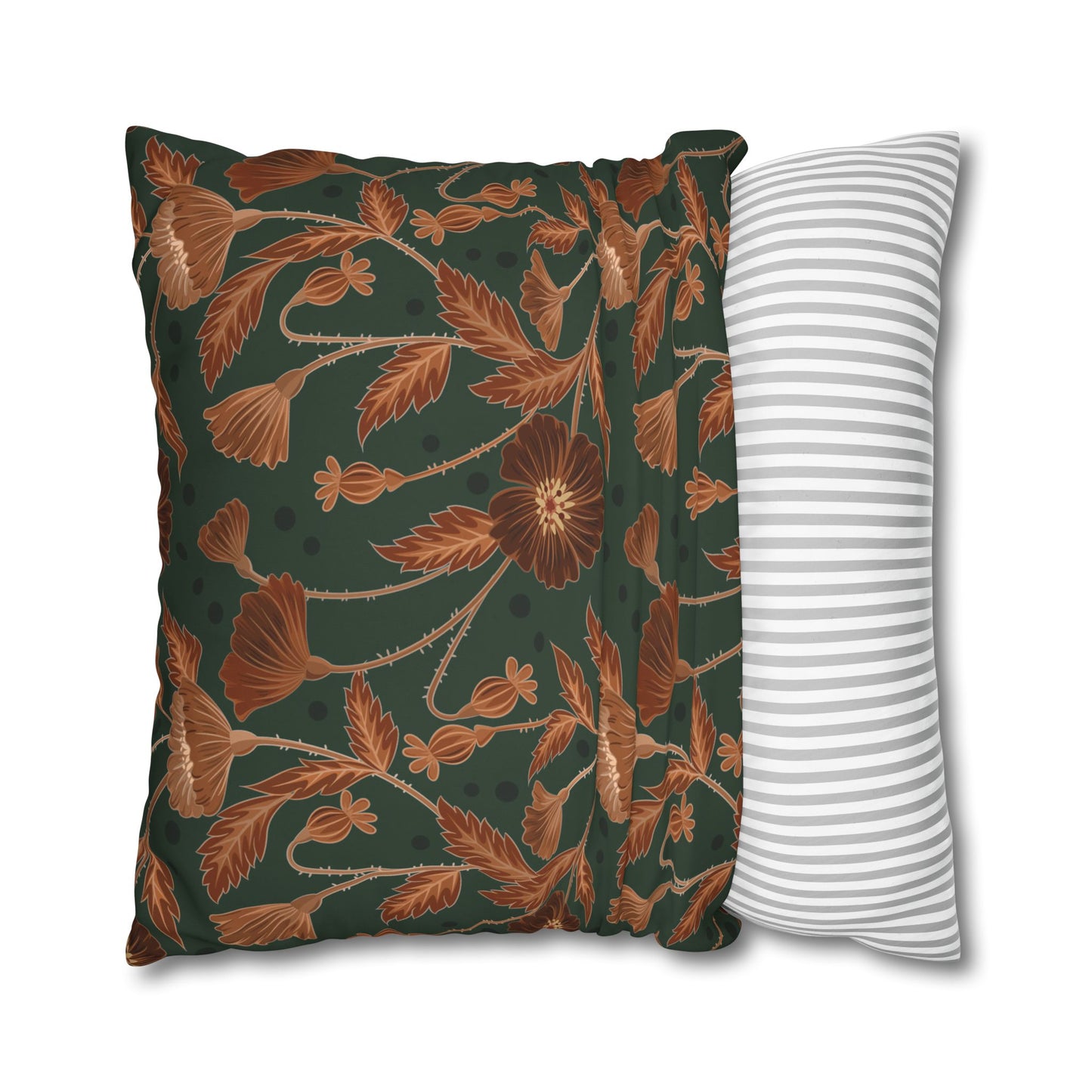 Seamise Cat Cushion Cover, Flowers Cushion Cover, Floral Pillow, Botanical Pillow, Animal Lovers - Homevalley.co.uk