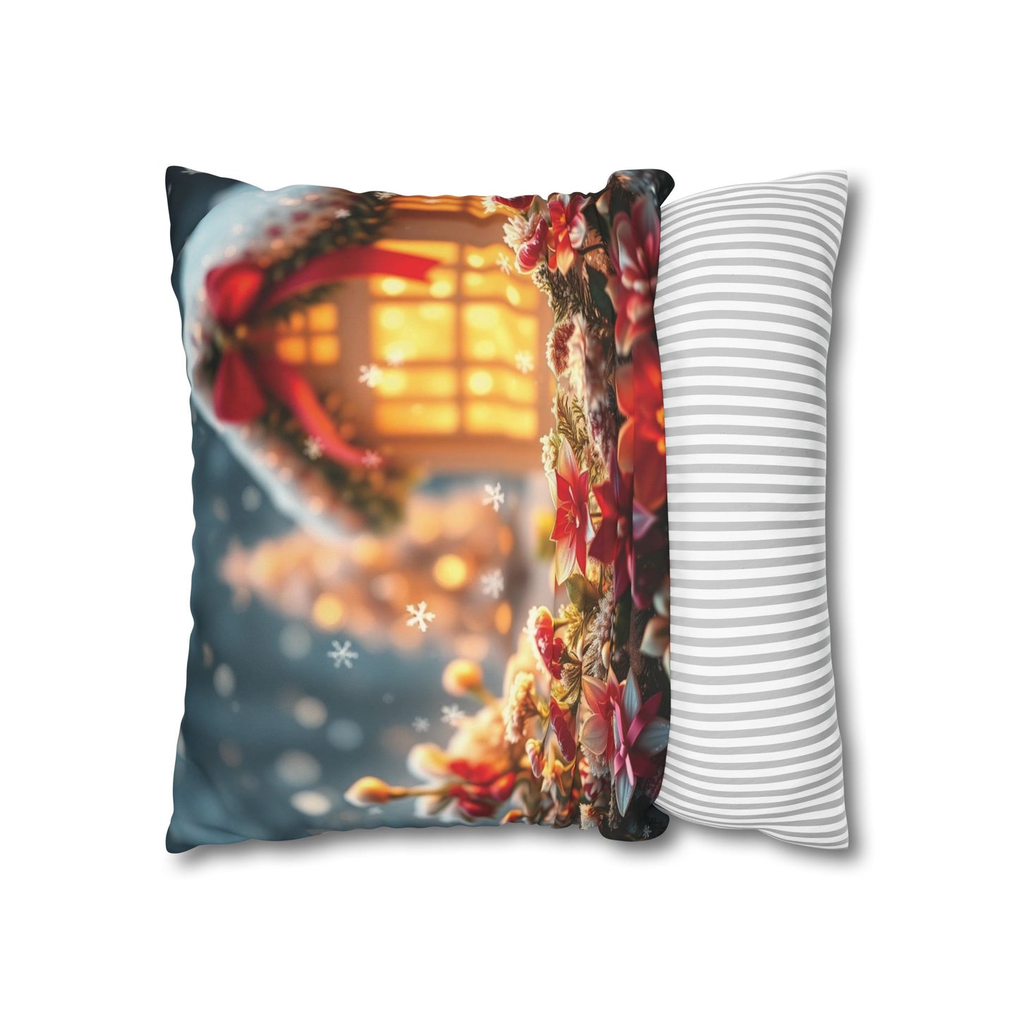 Christmas Square Pillowcase, Holiday Cushion Cover, Festive Throw Pillow, Xmas Decor, Home Decor Gift - Homevalley.co.uk