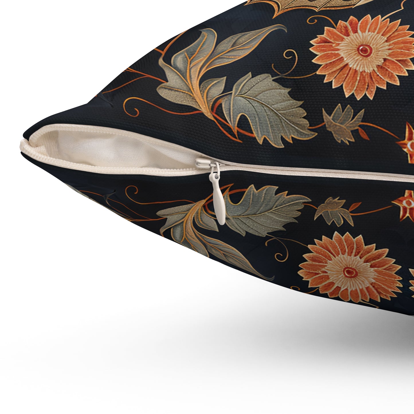 Butterfly Design Square Pillow, Butterflies and Flowers, insert included - Homevalley.co.uk