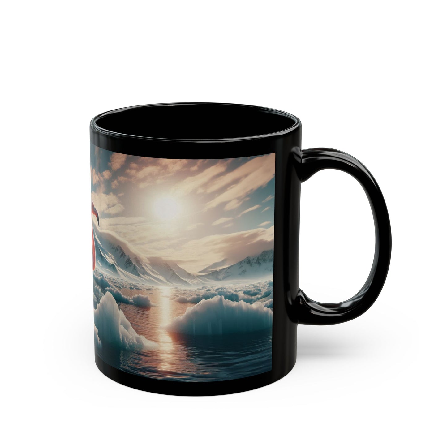Pink Flamingo Tea Cup, Black Coffee Mug, Mother's day, Gift for Her, 11oz - Homevalley.co.uk