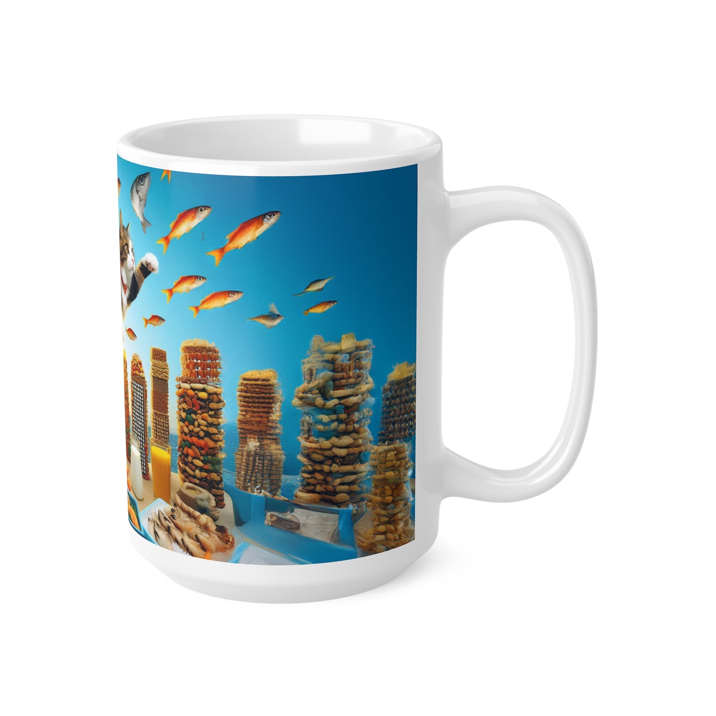 Super Man, Super Cat, Funny Cat Coffee Mug, Funny Pets Coffee Cup, 11oz, 15oz - Homevalley.co.uk