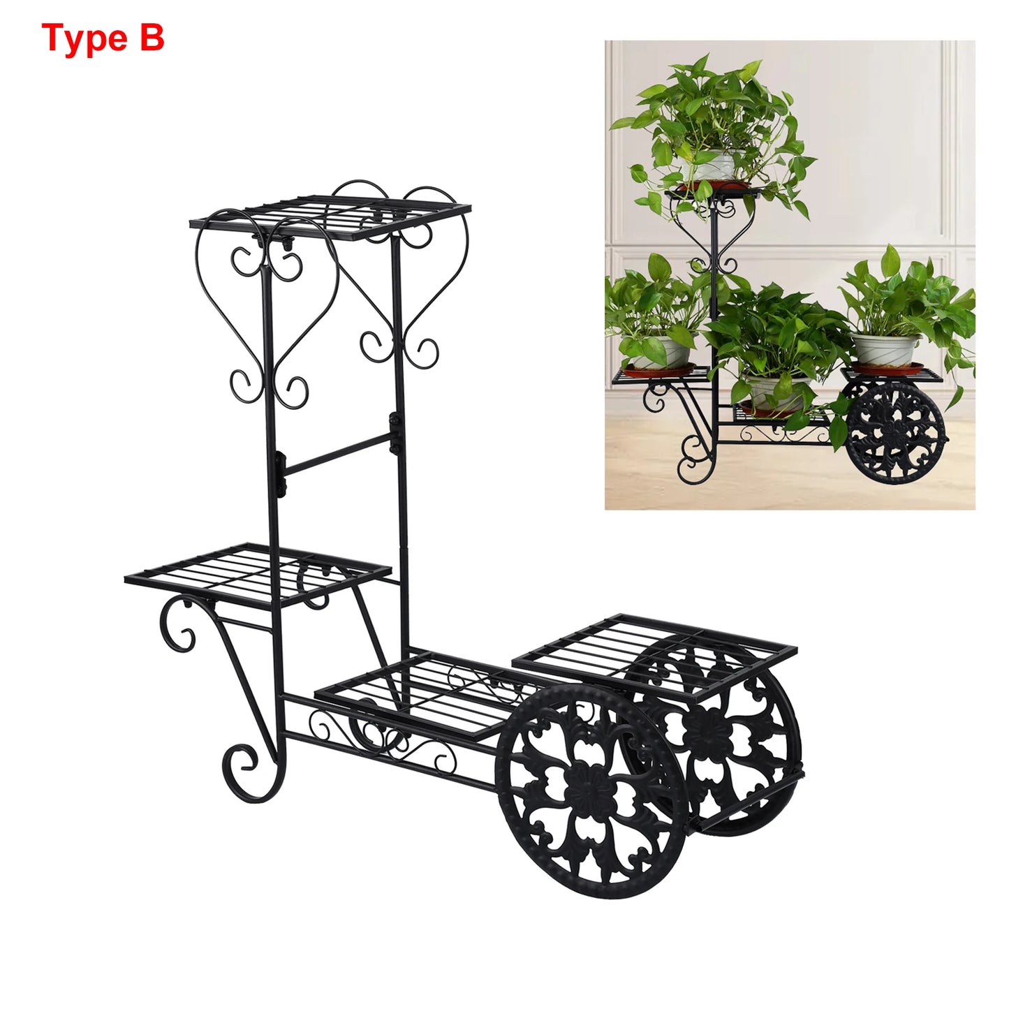 3 Tier Tricycle Flower Pot Plant Holder - Homevalley.co.uk