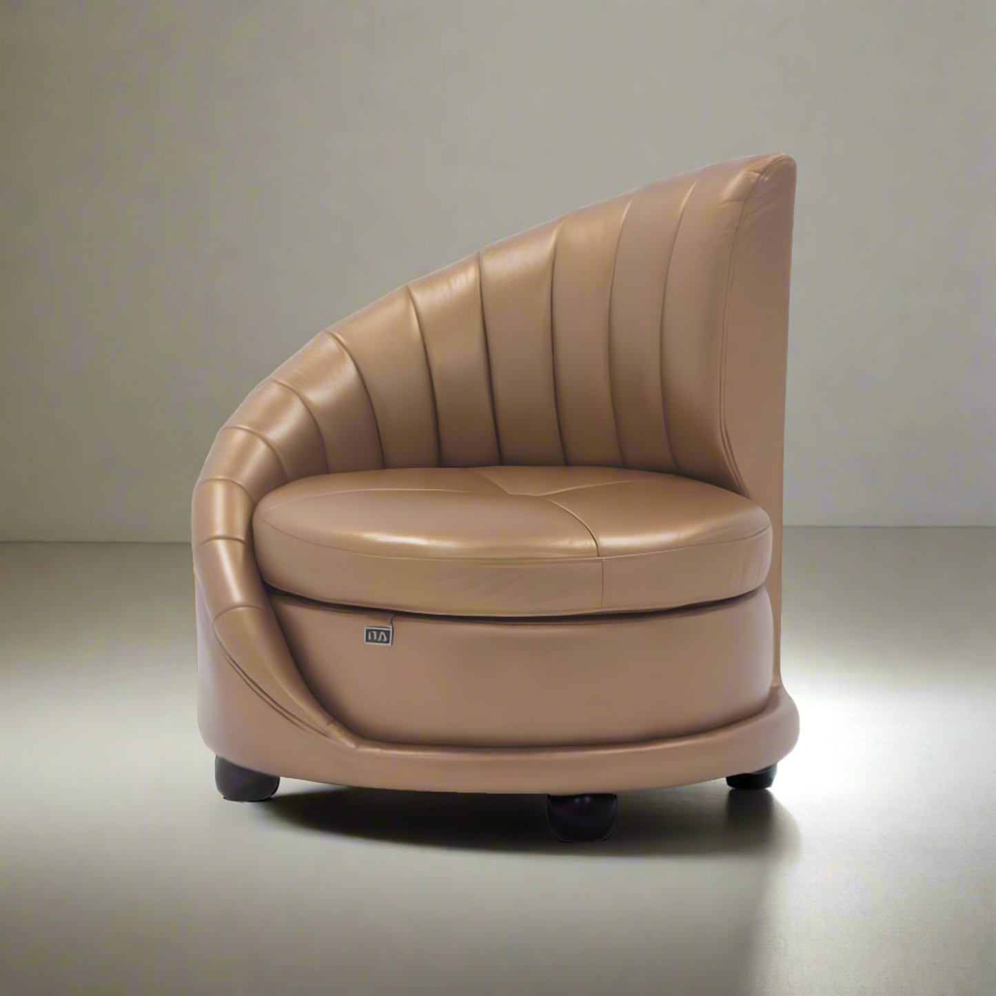 Genuine Leather Stylish Modern Asymmetrical Chair - Homevalley.co.uk