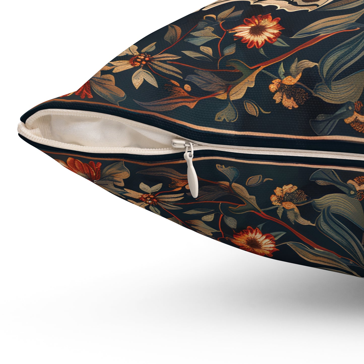 Butterfly Design Square Pillow, Butterflies and Flowers, insert included - Homevalley.co.uk