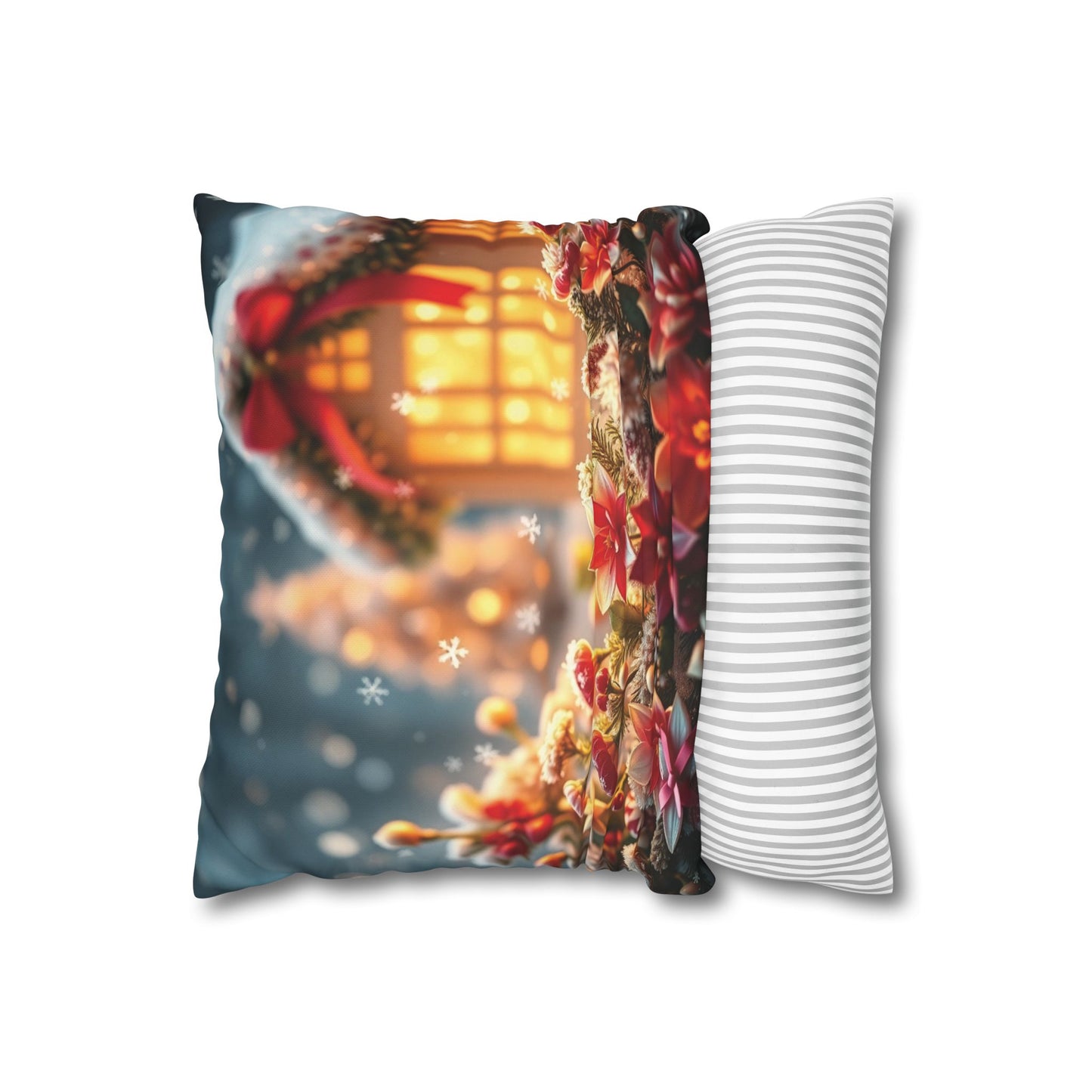 Christmas Square Pillowcase, Holiday Cushion Cover, Festive Throw Pillow, Xmas Decor, Home Decor Gift - Homevalley.co.uk