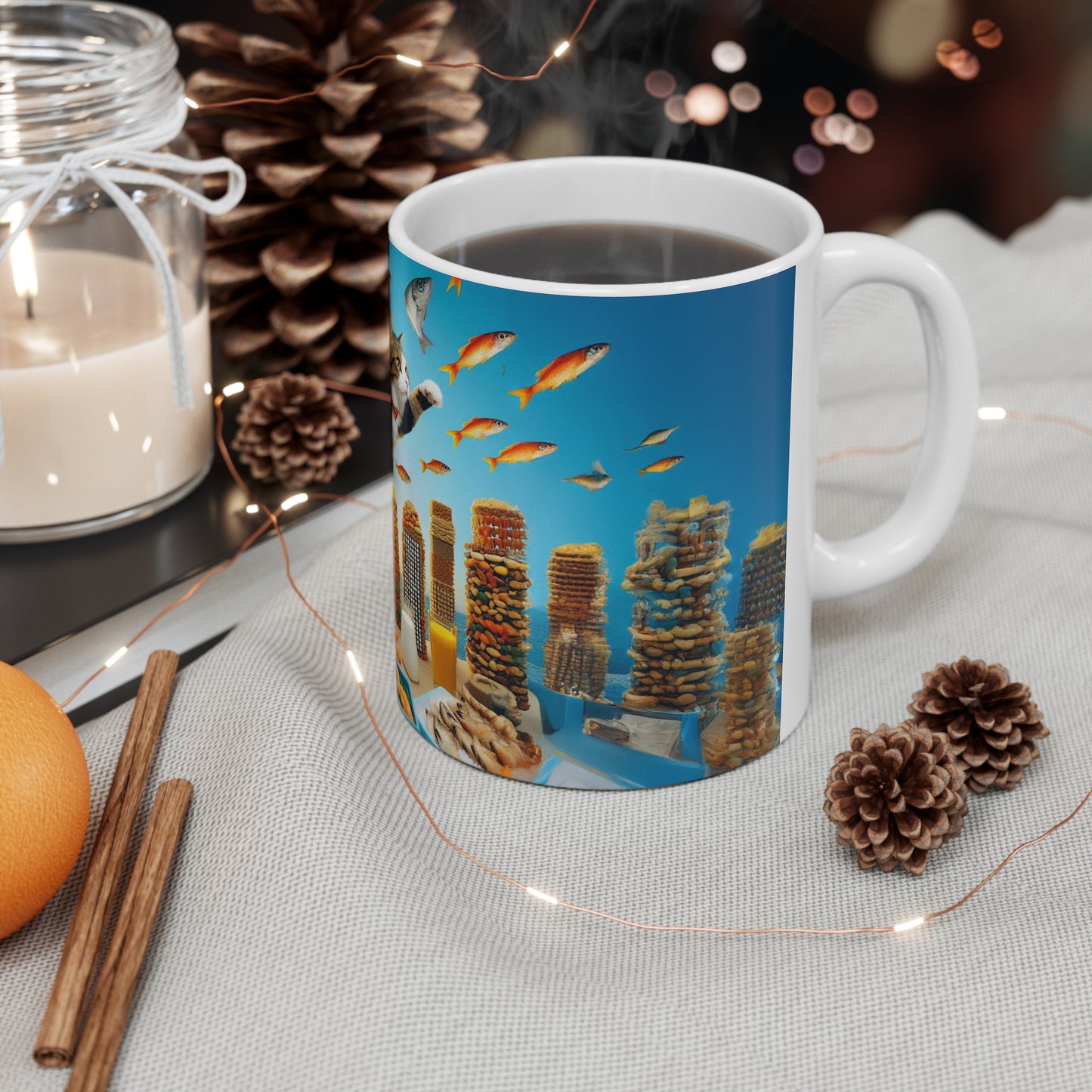 Super Man, Super Cat, Funny Cat Coffee Mug, Funny Pets Coffee Cup, 11oz, 15oz - Homevalley.co.uk