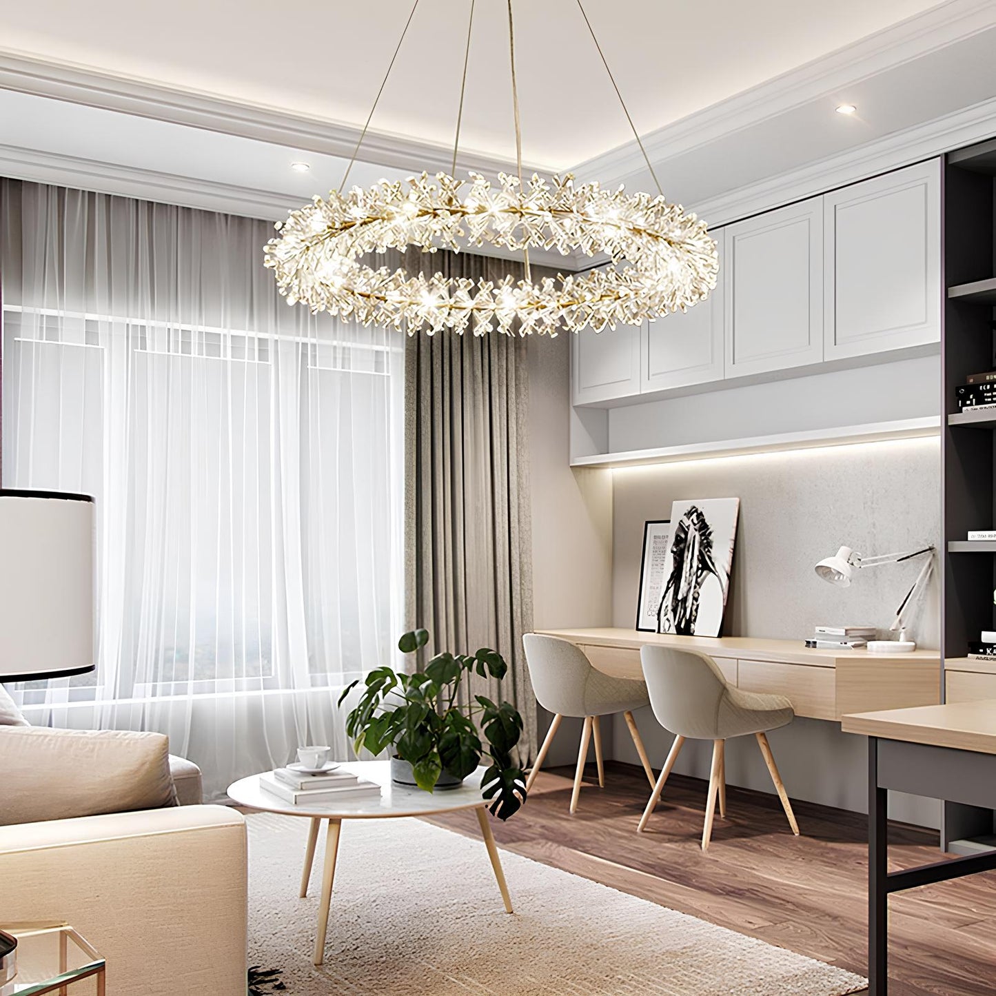 Nordic Round Crystal Chandelier - Homevalley.co.uk