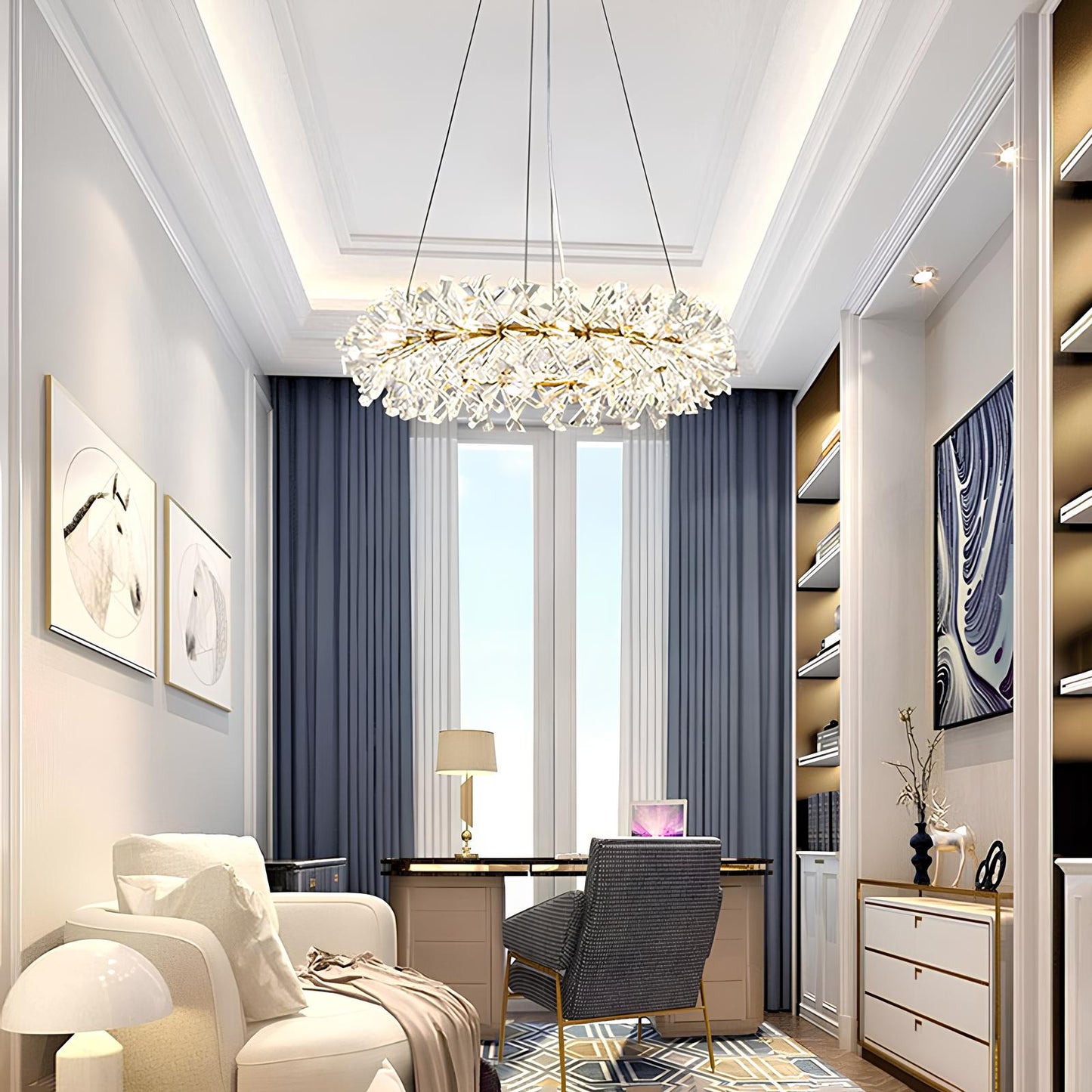 Nordic Round Crystal Chandelier - Homevalley.co.uk