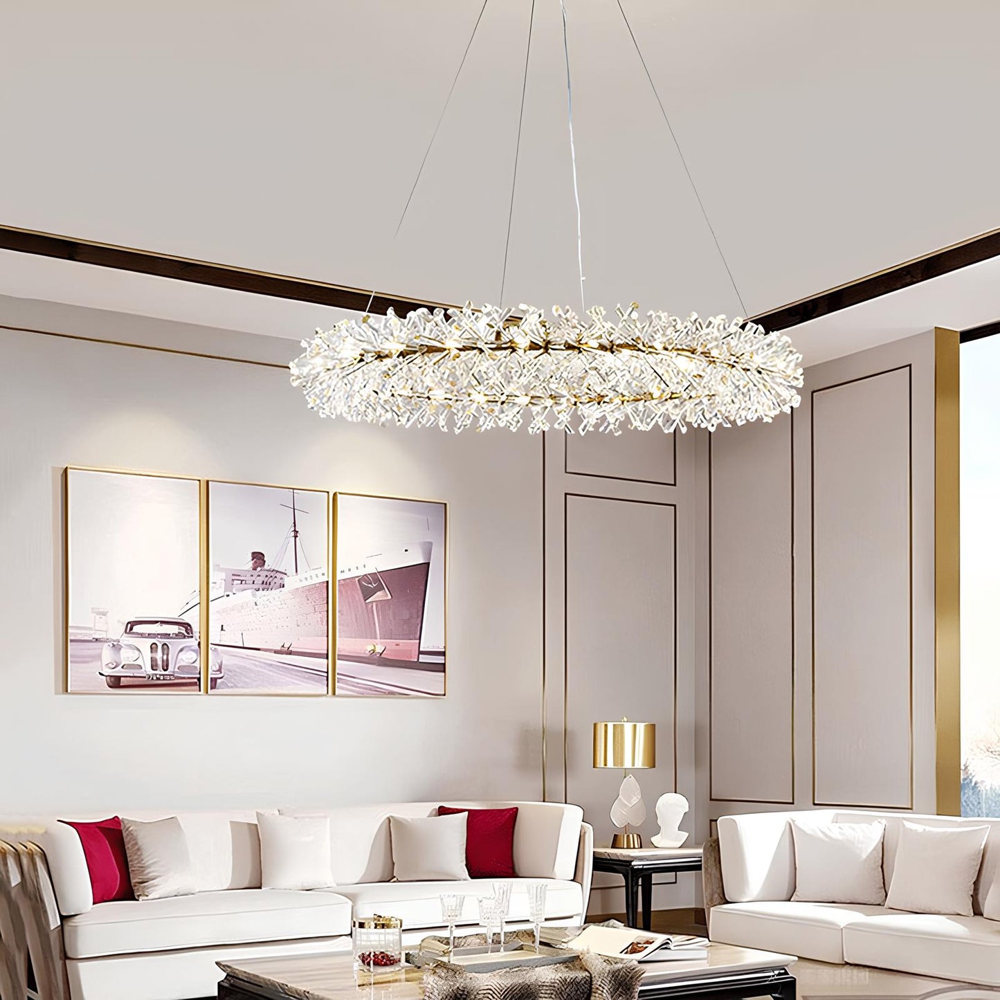 Nordic Round Crystal Chandelier - Homevalley.co.uk