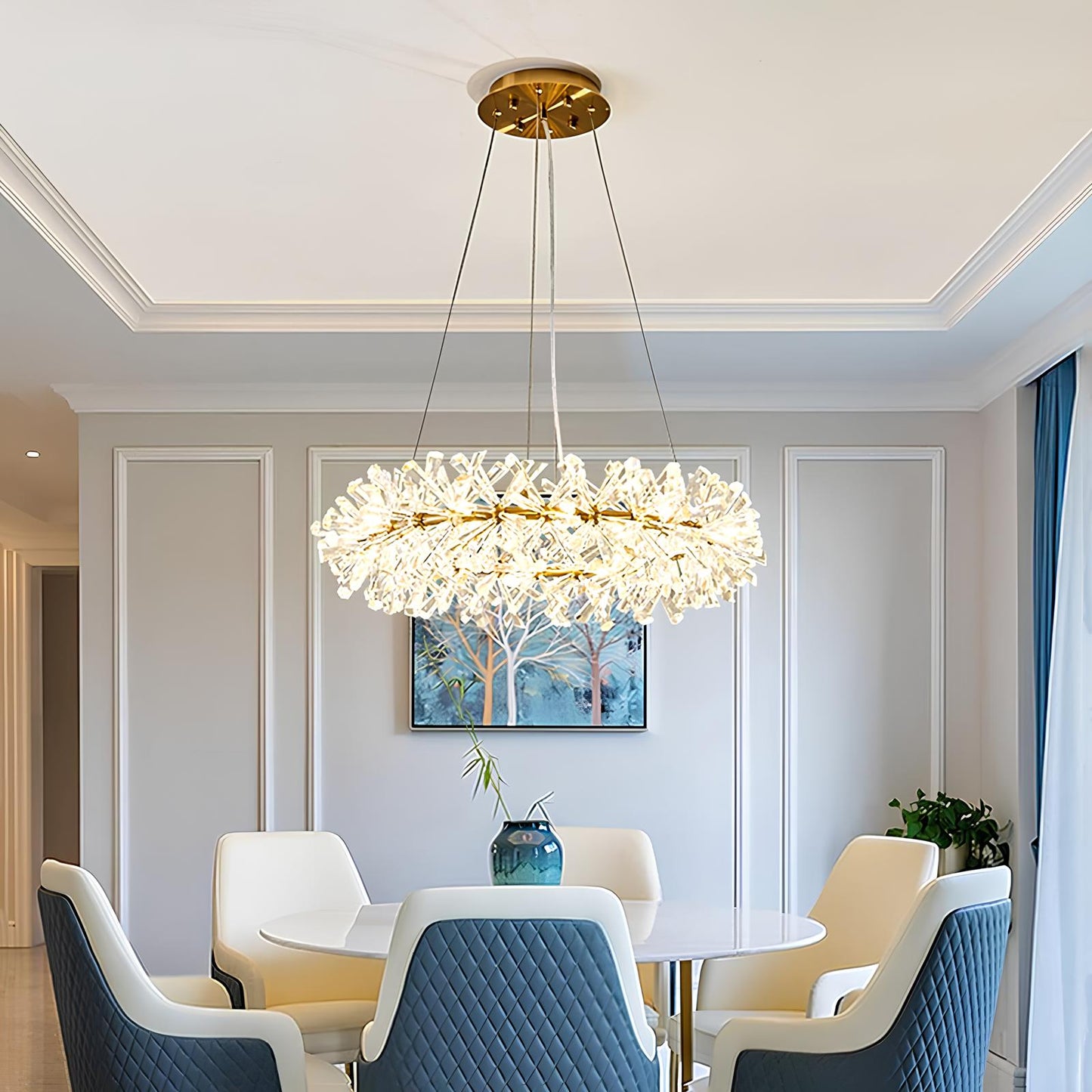 Nordic Round Crystal Chandelier - Homevalley.co.uk