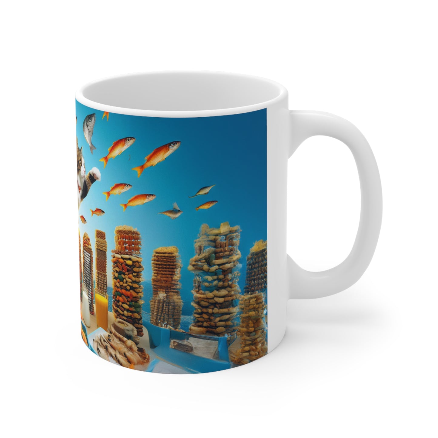 Super Man, Super Cat, Funny Cat Coffee Mug, Funny Pets Coffee Cup, 11oz, 15oz - Homevalley.co.uk