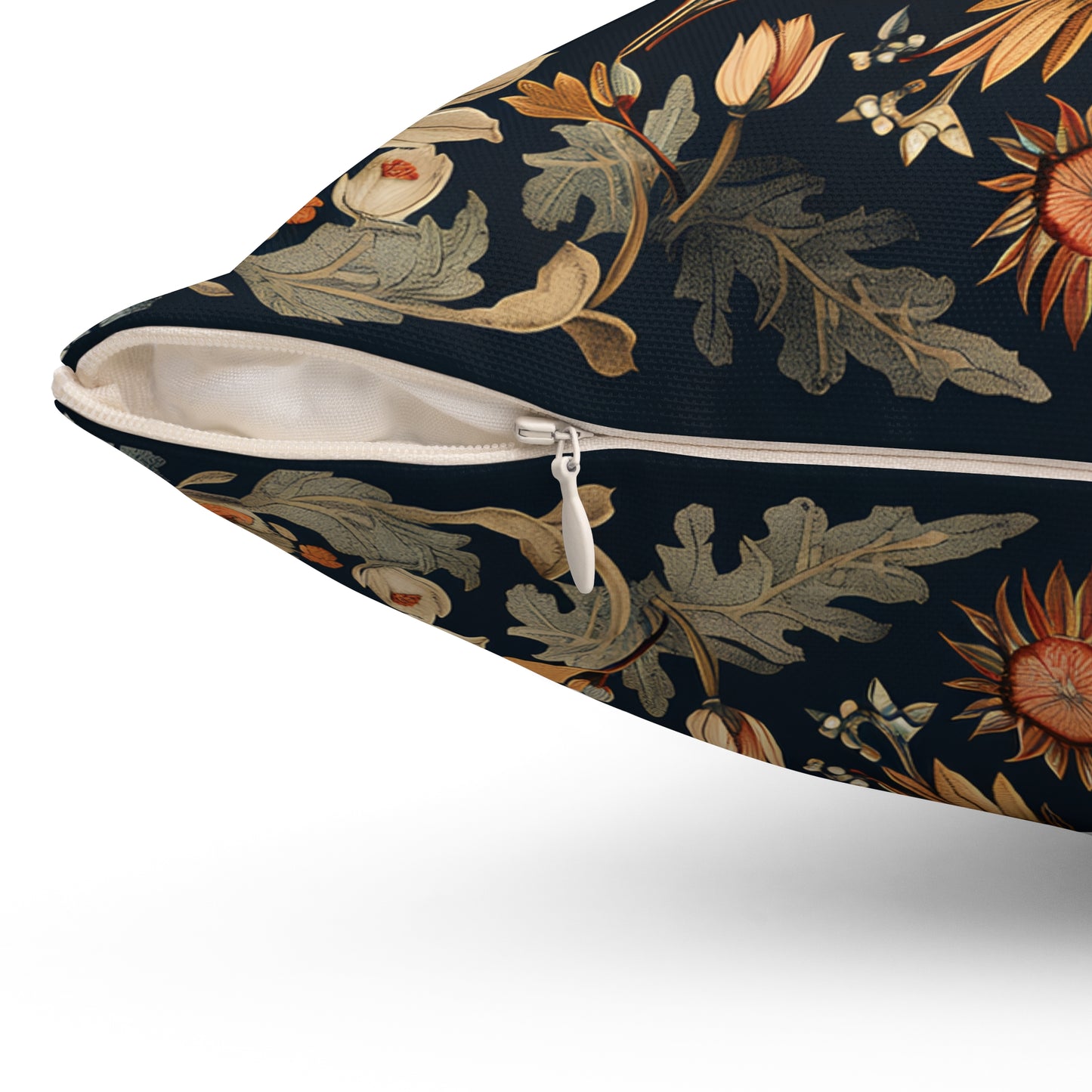 Butterfly Design Square Pillow, Butterflies and Flowers, insert included - Homevalley.co.uk