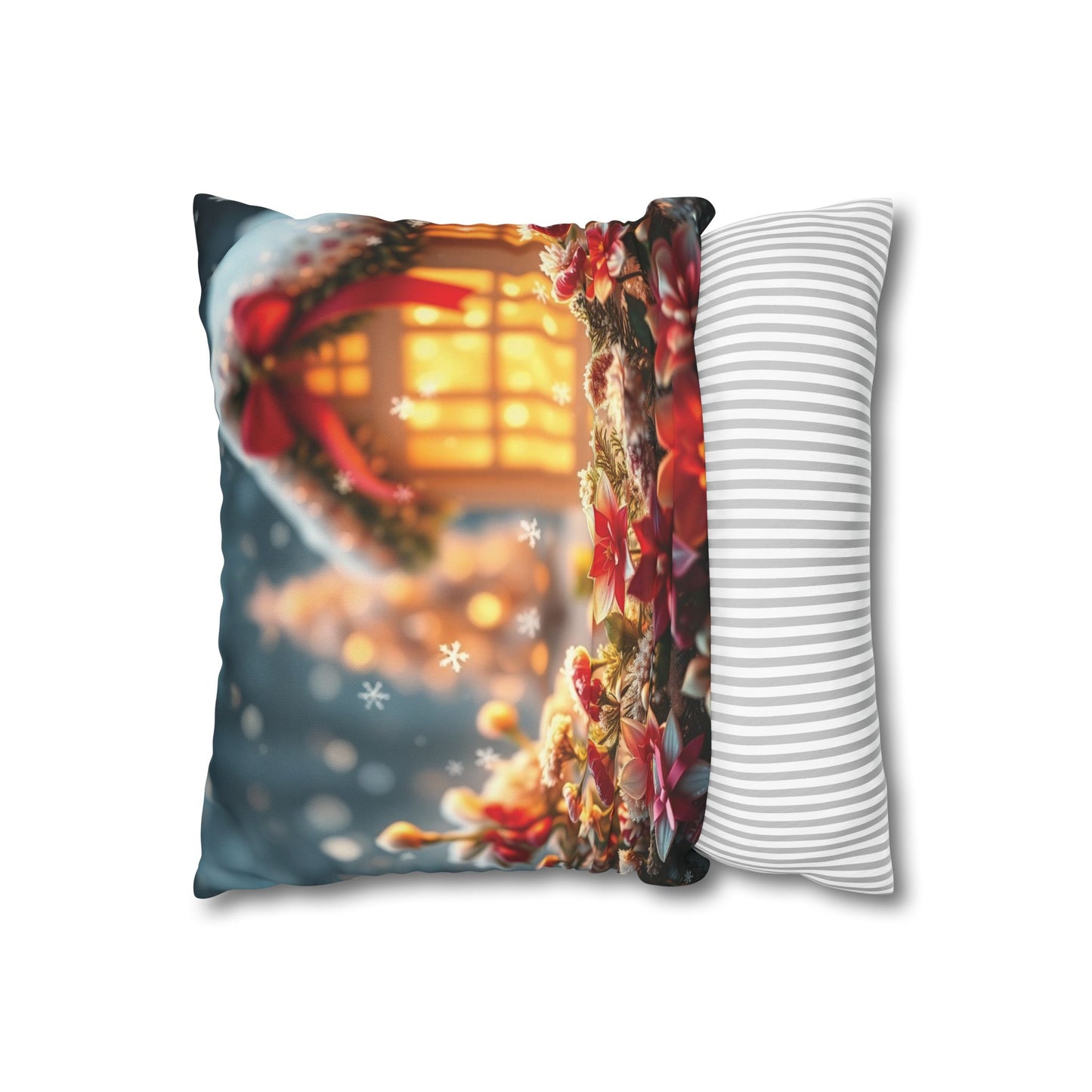 Christmas Square Pillowcase, Holiday Cushion Cover, Festive Throw Pillow, Xmas Decor, Home Decor Gift - Homevalley.co.uk