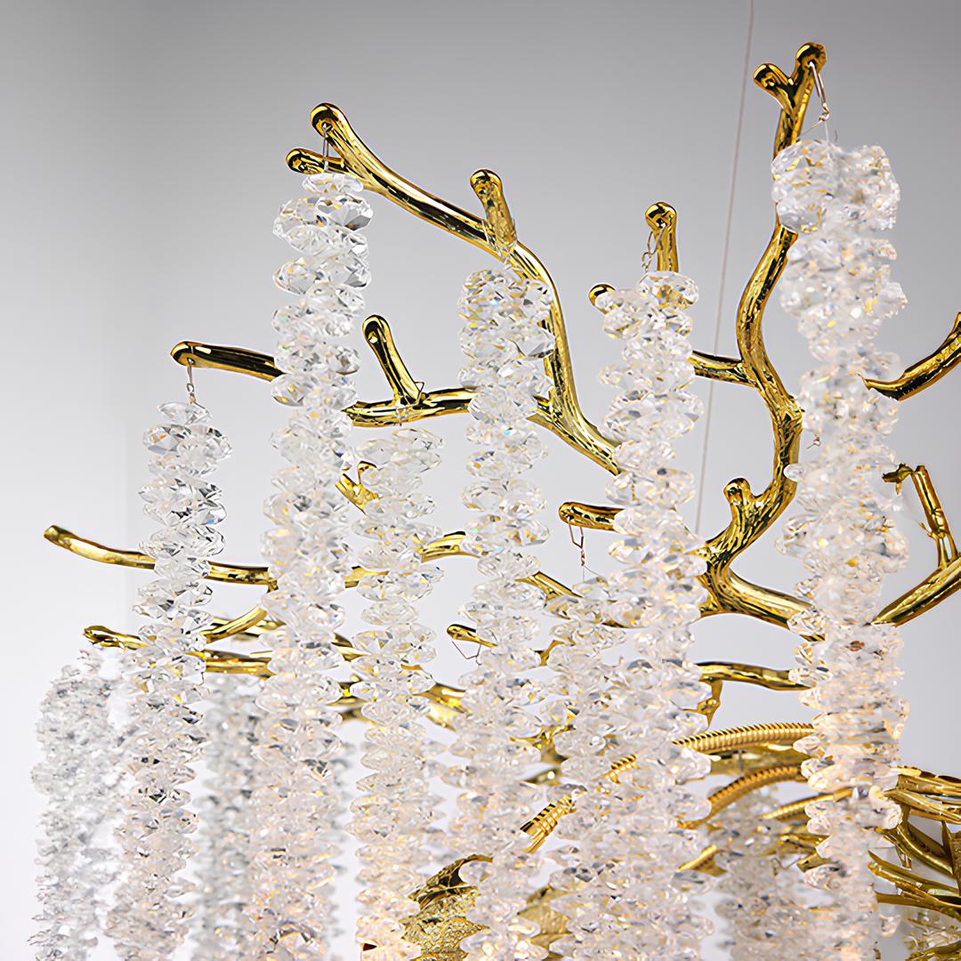 Crystal Chandelier Raindrop Hanging Pendant Lighting Fixture - Homevalley.co.uk