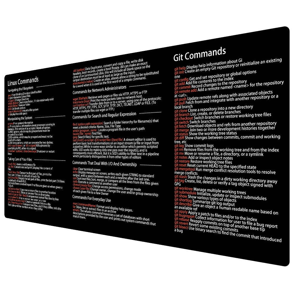 Large Mouse Pad With Shortcuts For Photoshop Office Linux Python Java script Financial Analysis - Homevalley.co.uk
