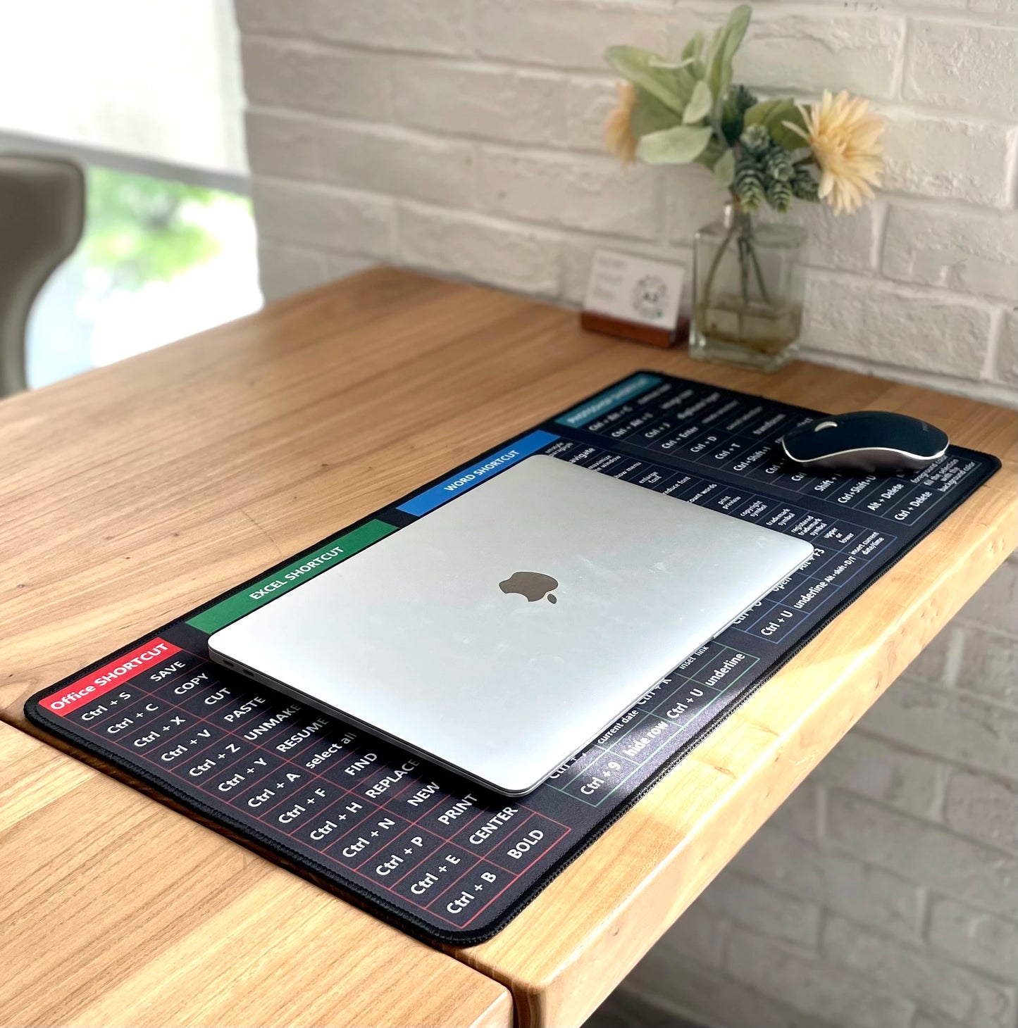 Large Mouse Pad With Shortcuts For Photoshop Office Linux Python Java script Financial Analysis - Homevalley.co.uk