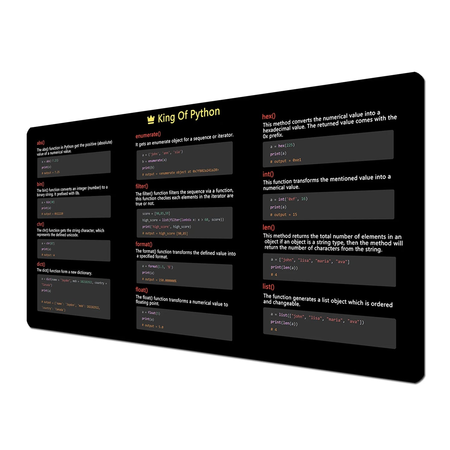 Large Mouse Pad With Shortcuts For Photoshop Office Linux Python Java script Financial Analysis - Homevalley.co.uk