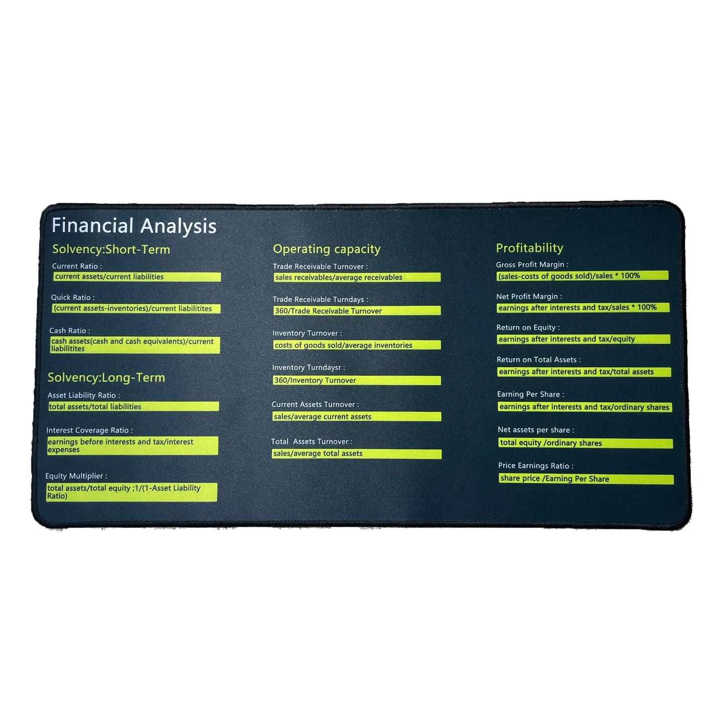 Large Mouse Pad With Shortcuts For Photoshop Office Linux Python Java script Financial Analysis - Homevalley.co.uk