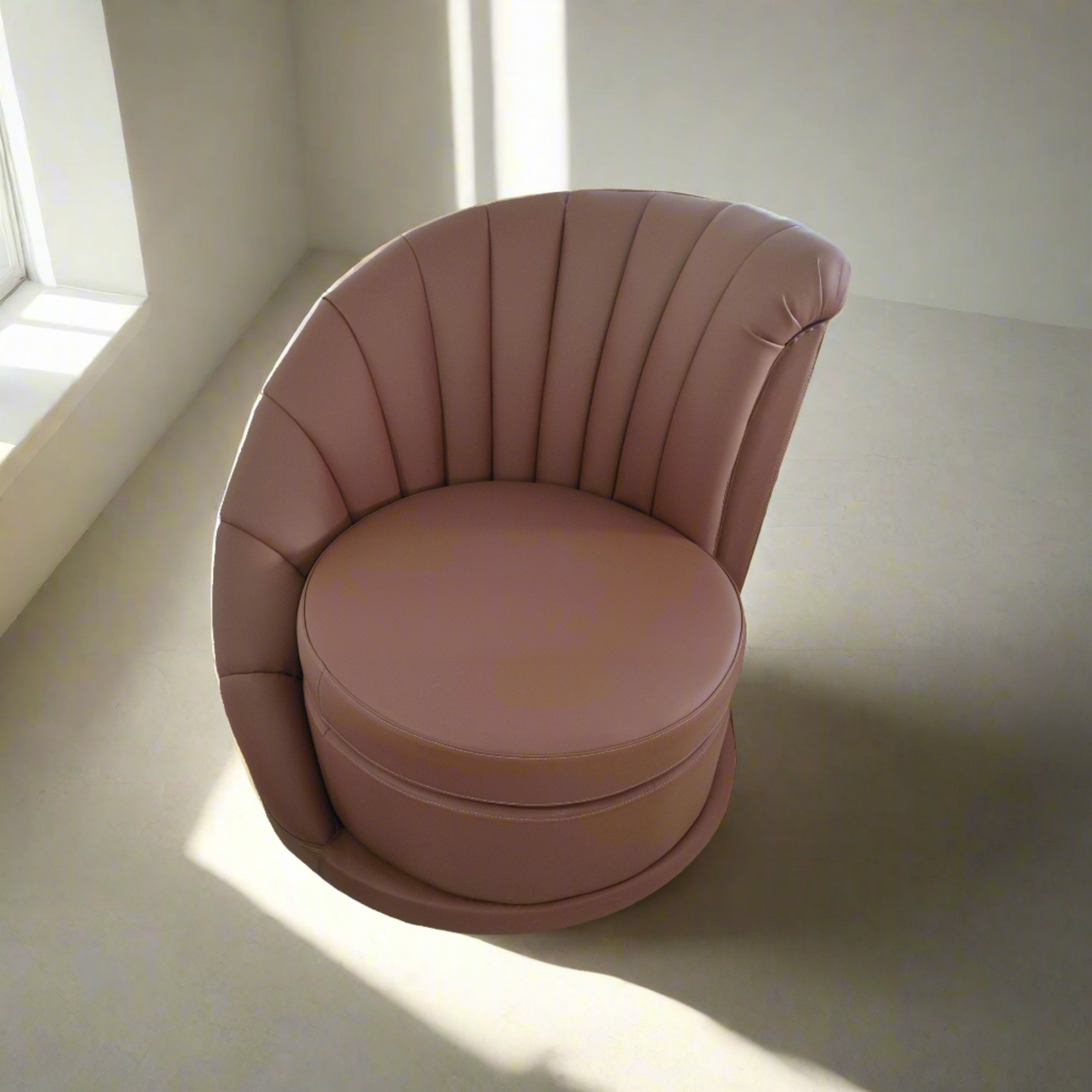 Genuine Leather Stylish Modern Asymmetrical Chair - Homevalley.co.uk