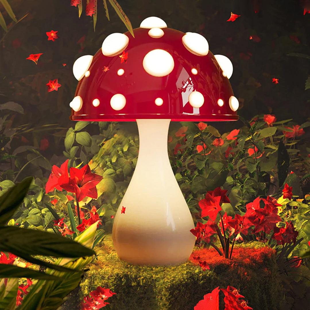 Mushroom Lamp with LED Tricolored Bulb - Homevalley.co.uk