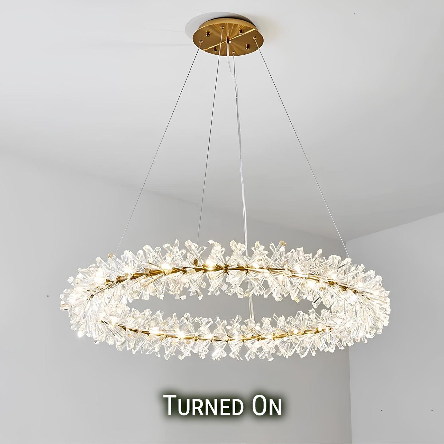 Nordic Round Crystal Chandelier - Homevalley.co.uk