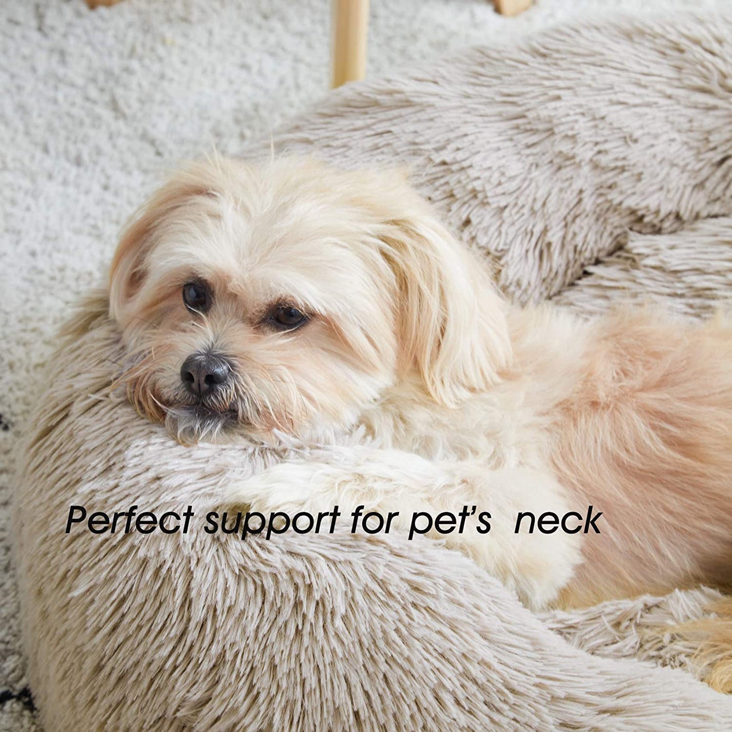 Round Fluffy Cat / Dog Bed - Homevalley.co.uk