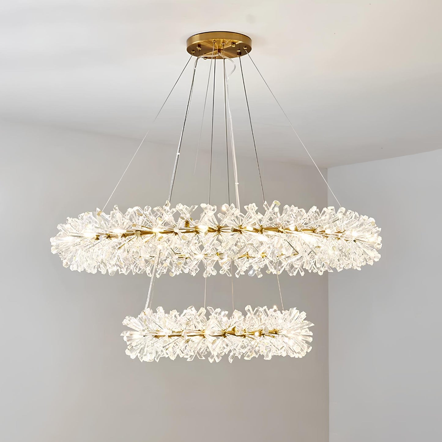 Nordic Round Crystal Chandelier - Homevalley.co.uk
