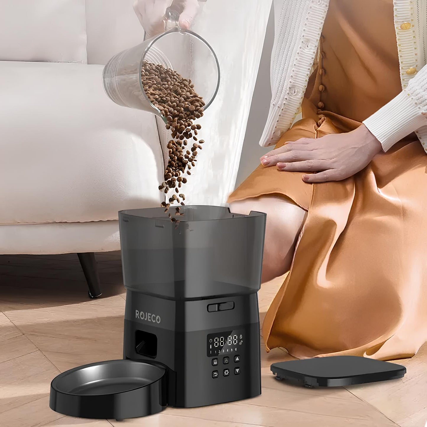 Automatic Cat Feeder, Food Dispenser, 2 Liter - Homevalley.co.uk