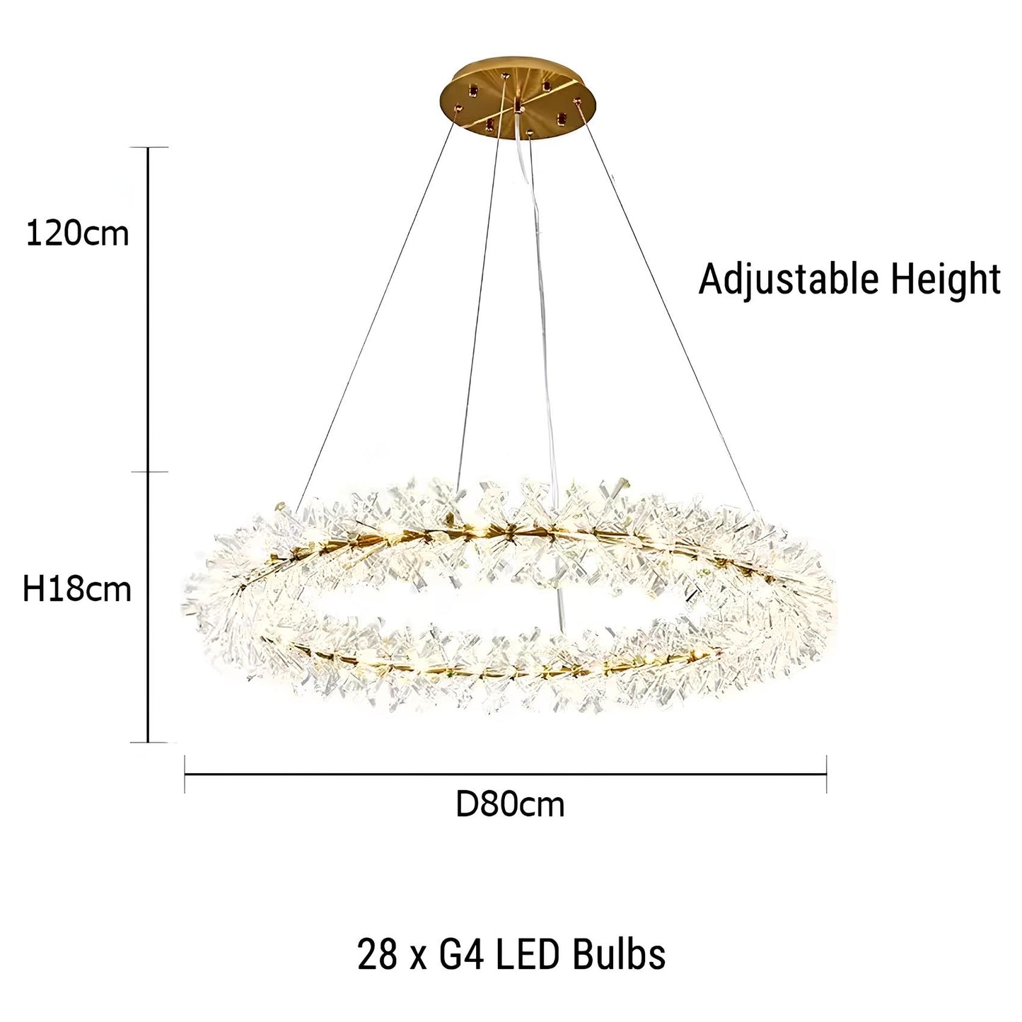 Nordic Round Crystal Chandelier - Homevalley.co.uk