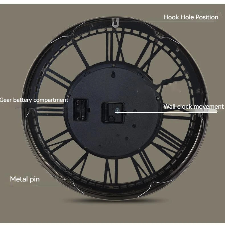 Large Round Wall Clock - Homevalley.co.uk