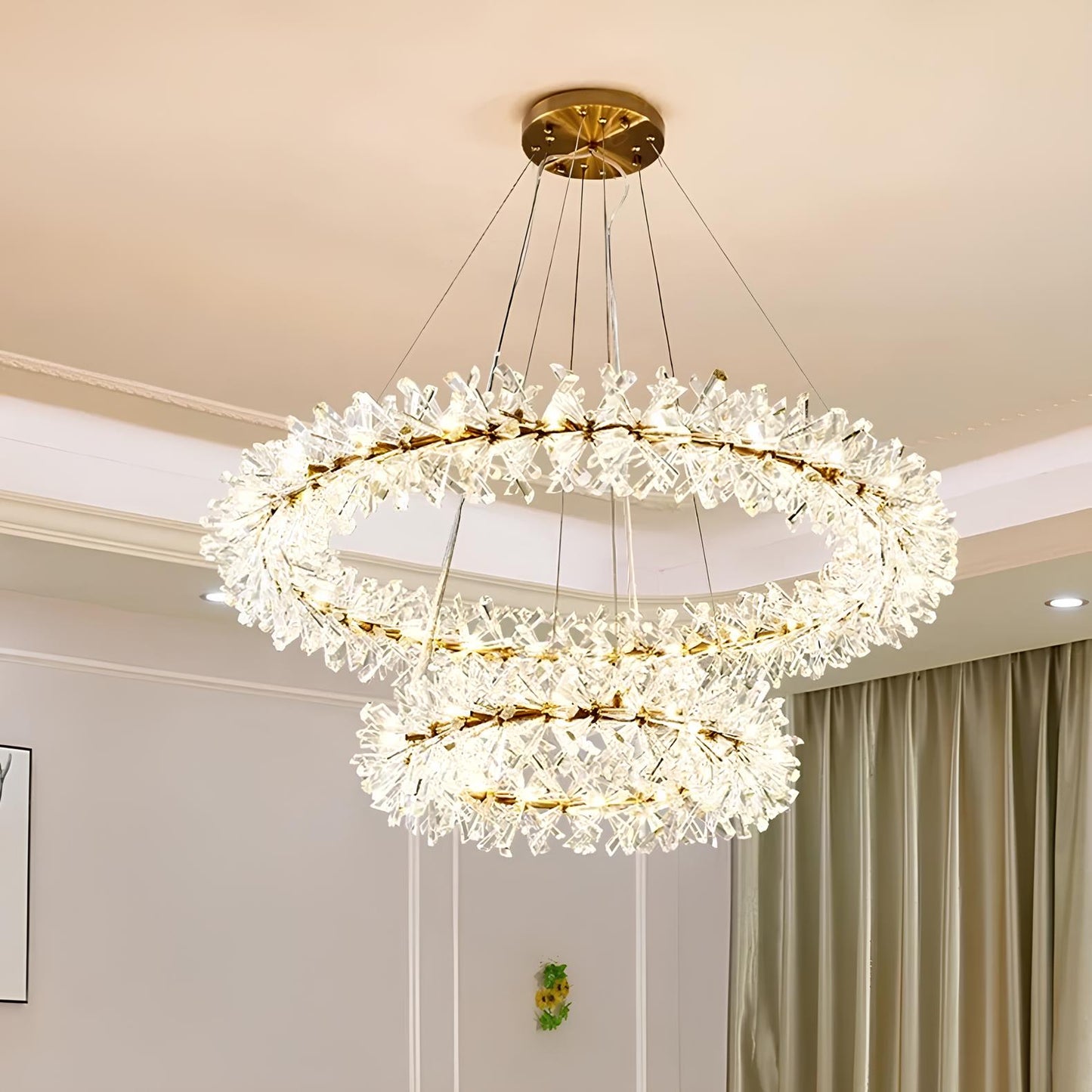 Nordic Round Crystal Chandelier - Homevalley.co.uk