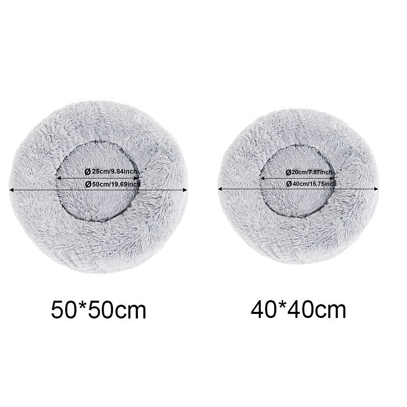 Round Fluffy Cat / Dog Bed - Homevalley.co.uk