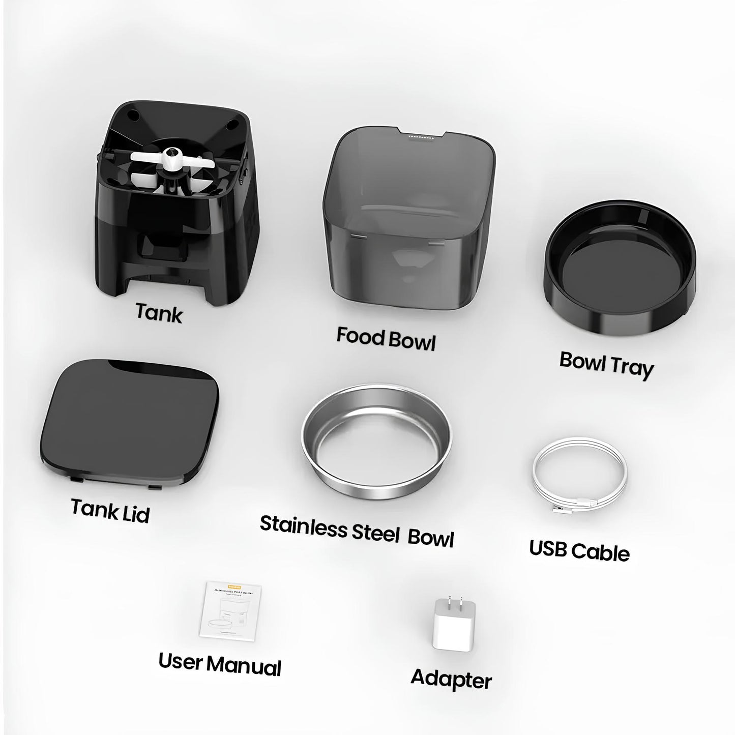 Automatic Cat Feeder, Food Dispenser, 2 Liter - Homevalley.co.uk