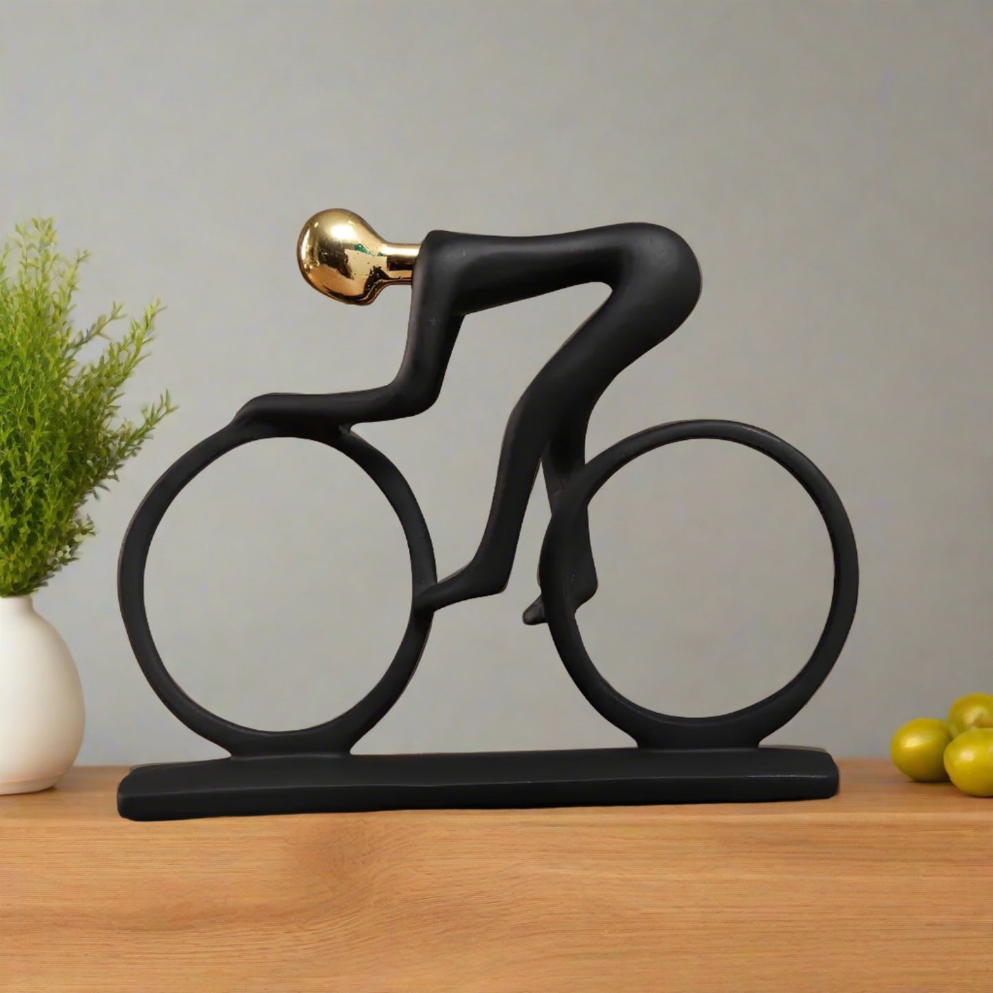Abstract Resin Bicycle Rider Figurine Ornament - Homevalley.co.uk