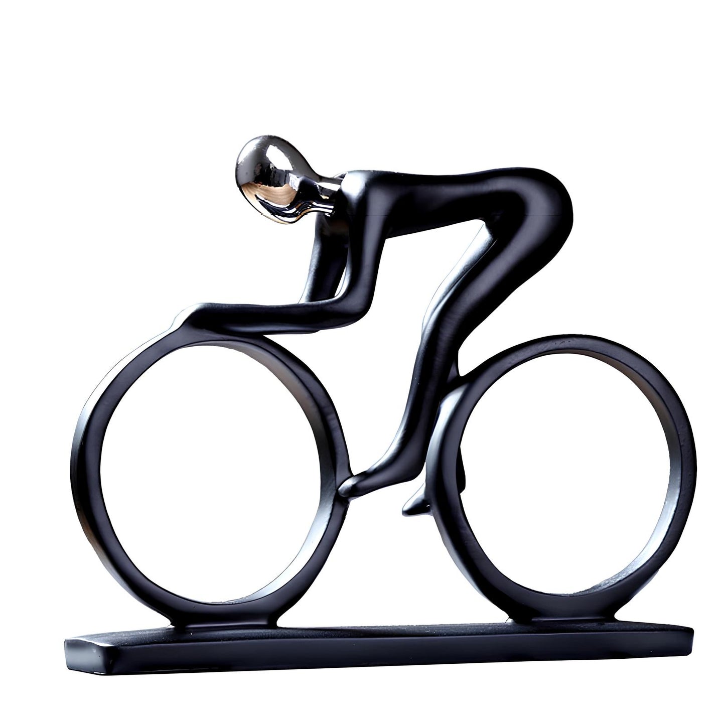Abstract Resin Bicycle Rider Figurine Ornament - Homevalley.co.uk