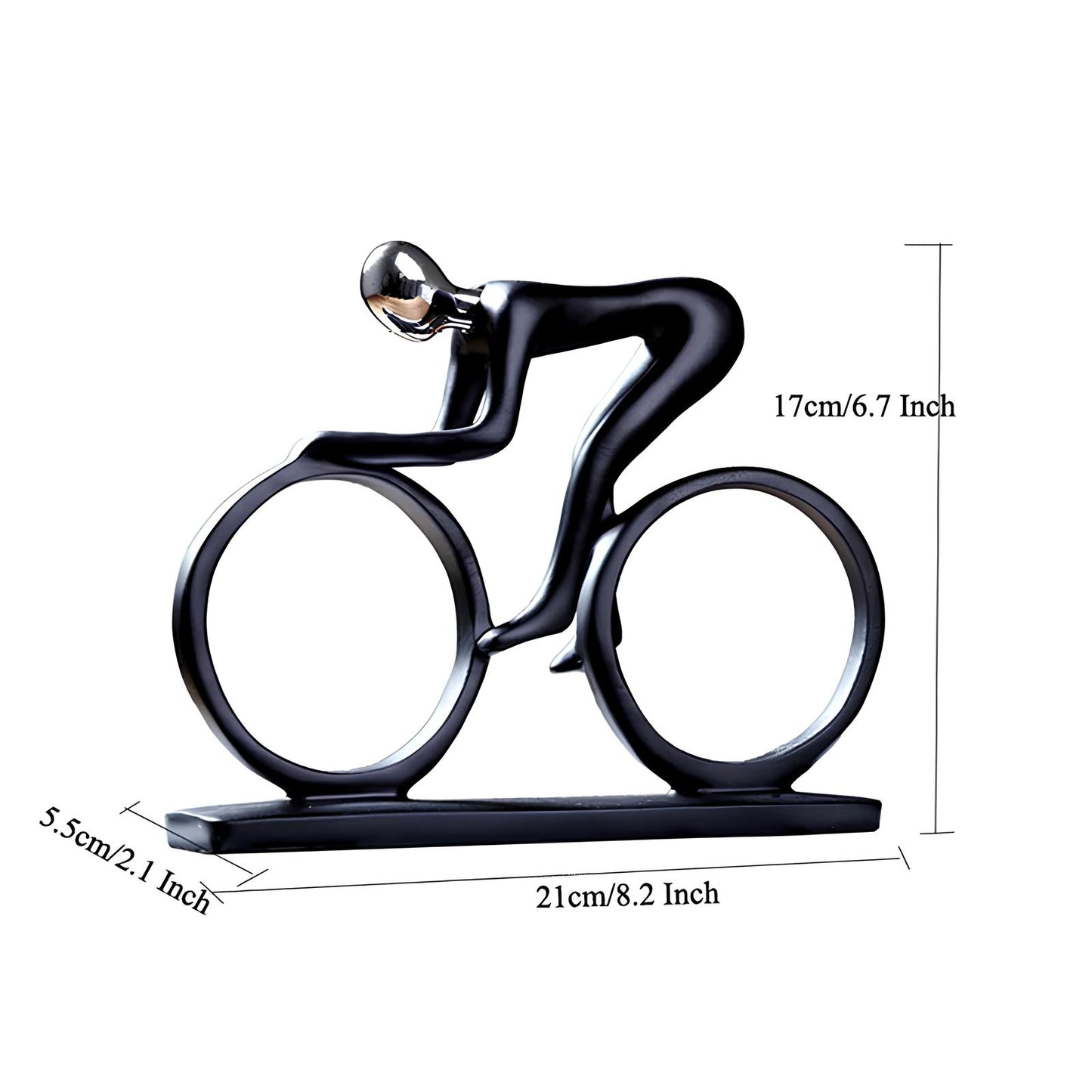 Abstract Resin Bicycle Rider Figurine Ornament - Homevalley.co.uk