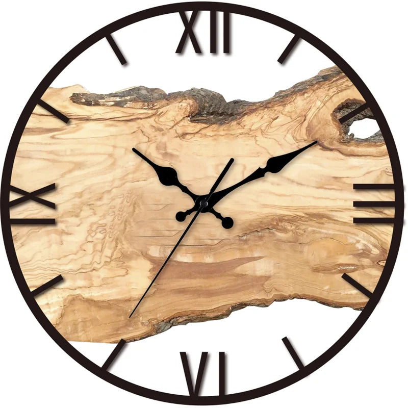 Acrylic Wood Silent Wall Clock - Homevalley.co.uk