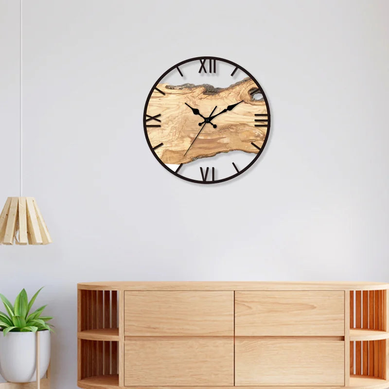 Acrylic Wood Silent Wall Clock - Homevalley.co.uk