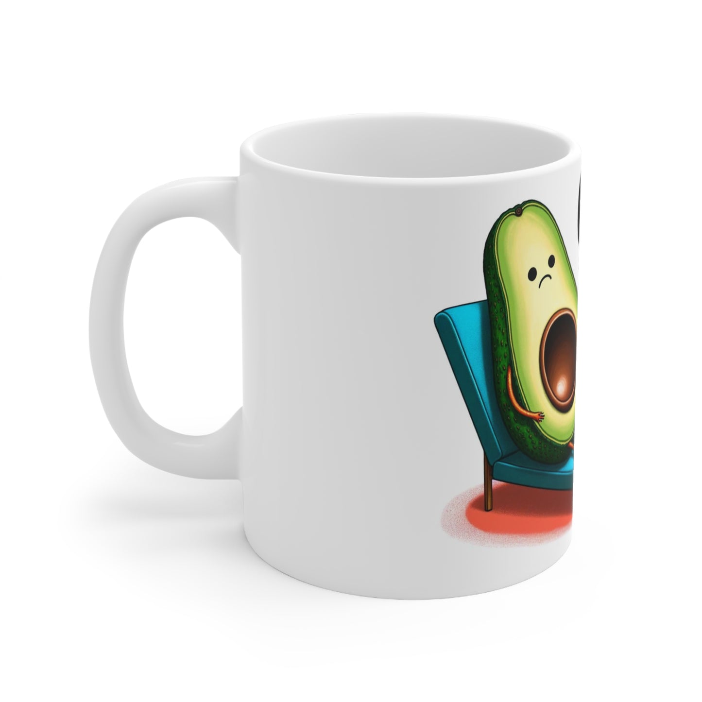Avocado White Ceramic Coffee Mug, Funny Coffee Cup, Joke Tea Cup, Gift for Her, Gift for Him, Gift Idea,11oz - Homevalley.co.uk